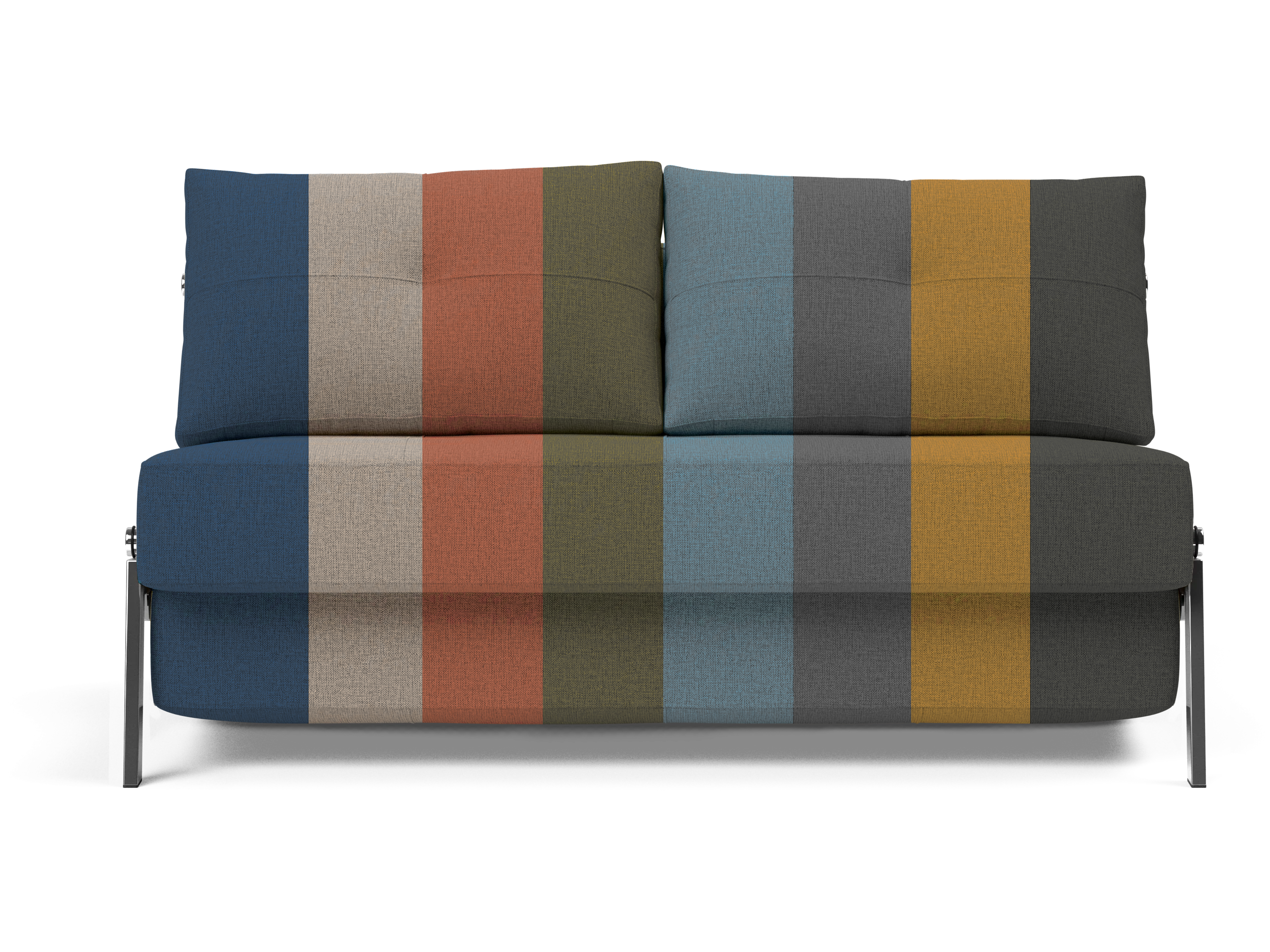Cubed Full-Size Sofa Bed with Chrome Legs