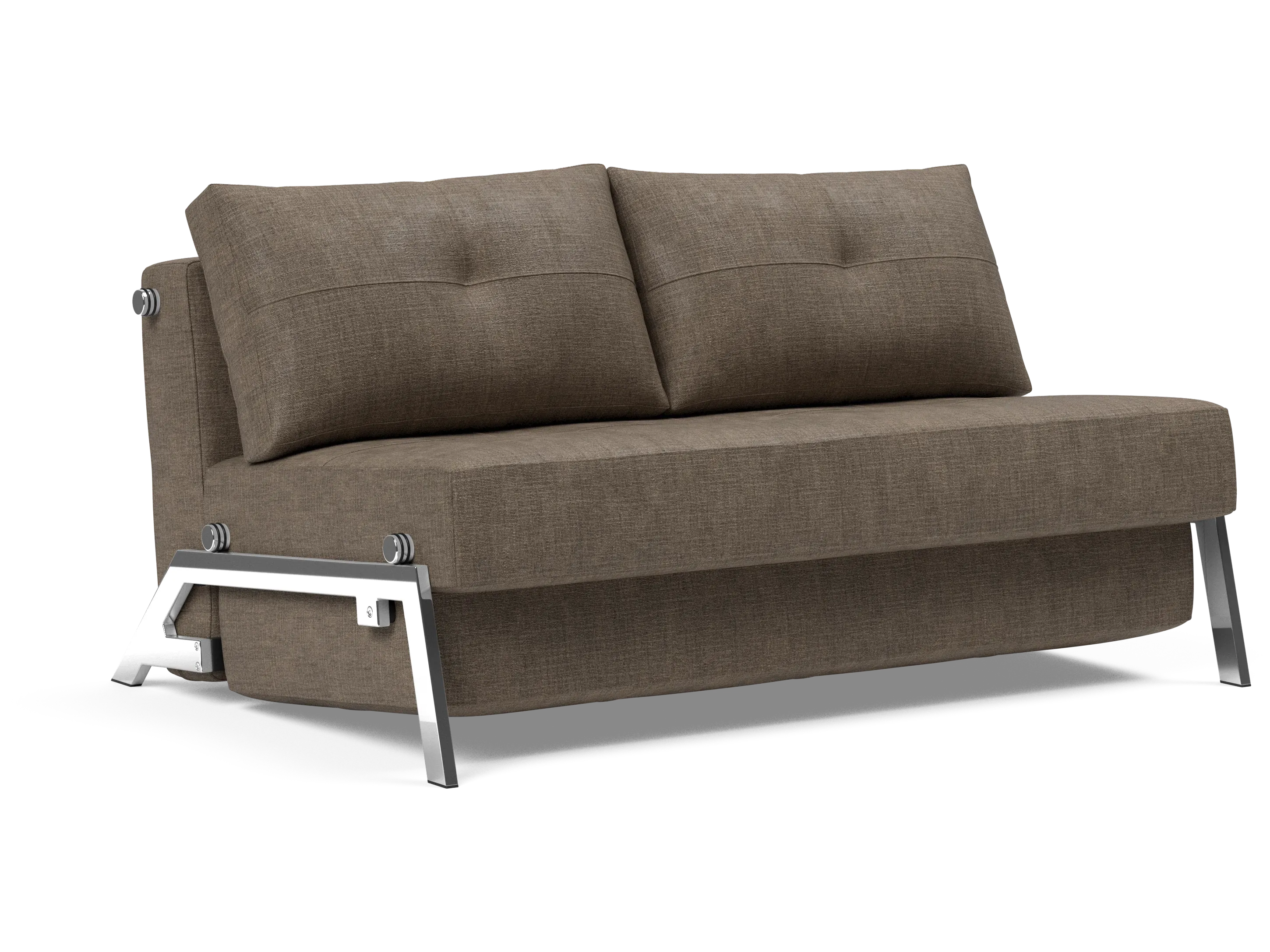 Cubed Full-Size Sofa Bed with Chrome Legs