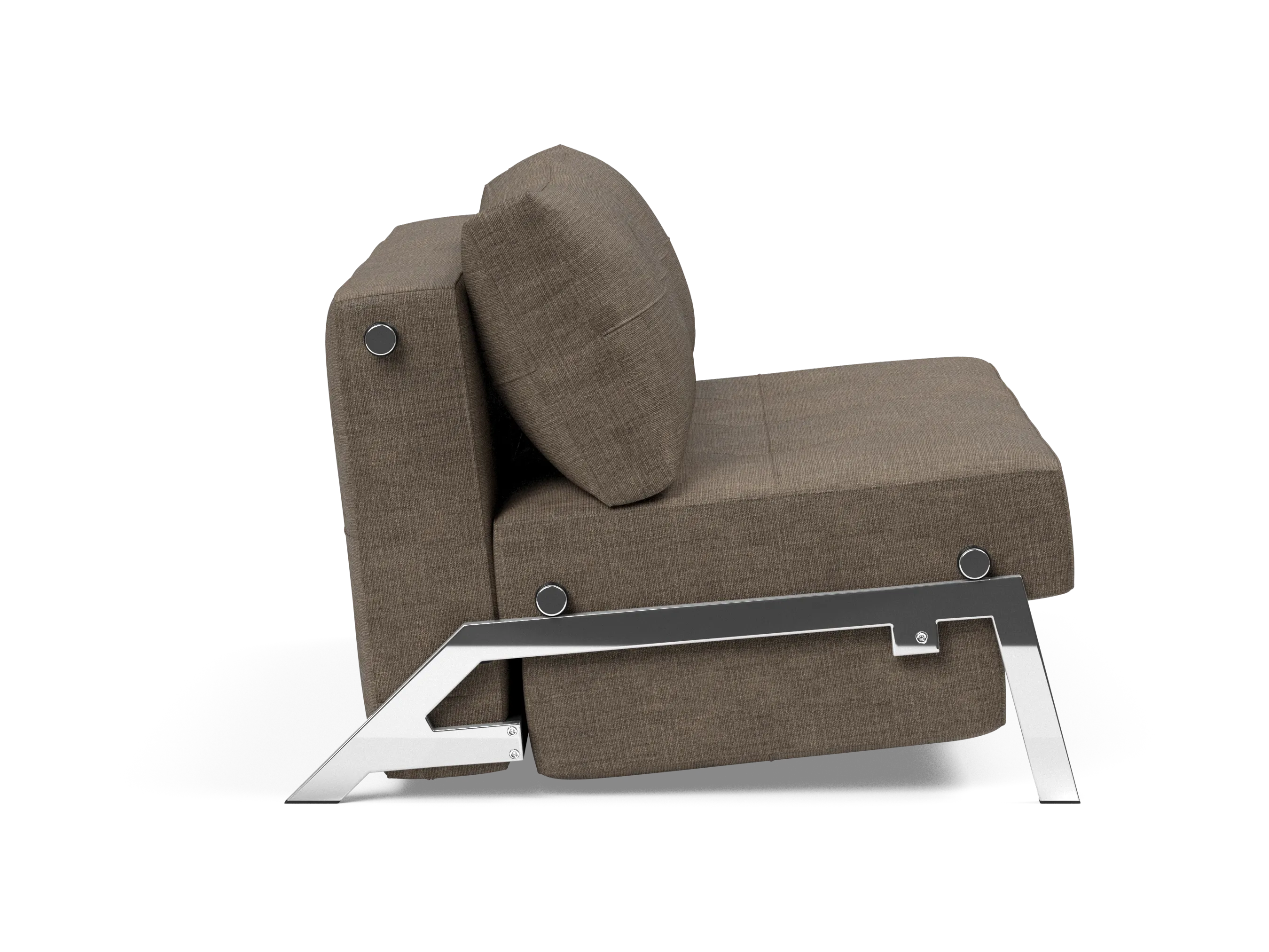 Cubed Full-Size Sofa Bed with Chrome Legs