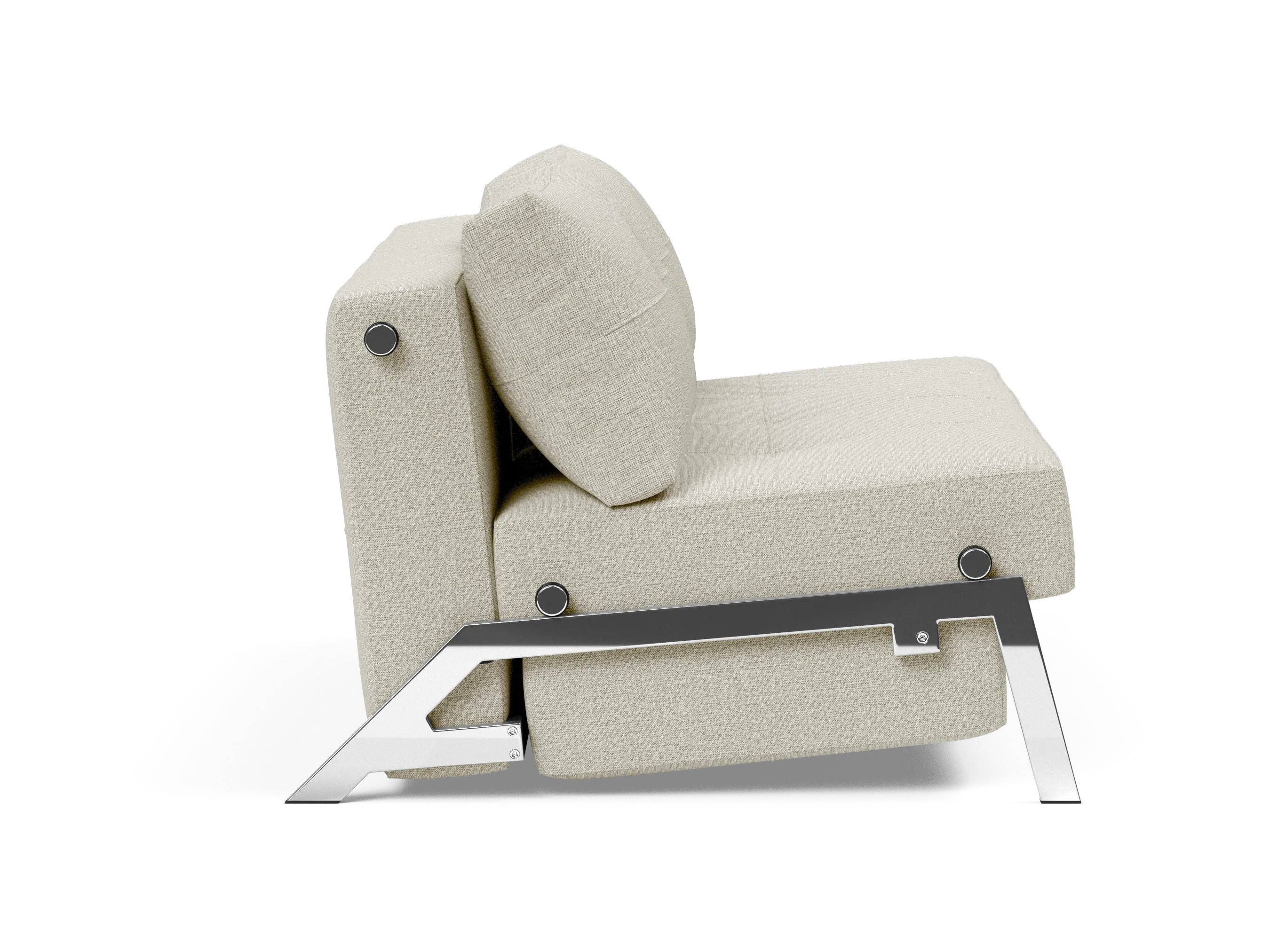 Cubed Full-Size Sofa Bed with Chrome Legs