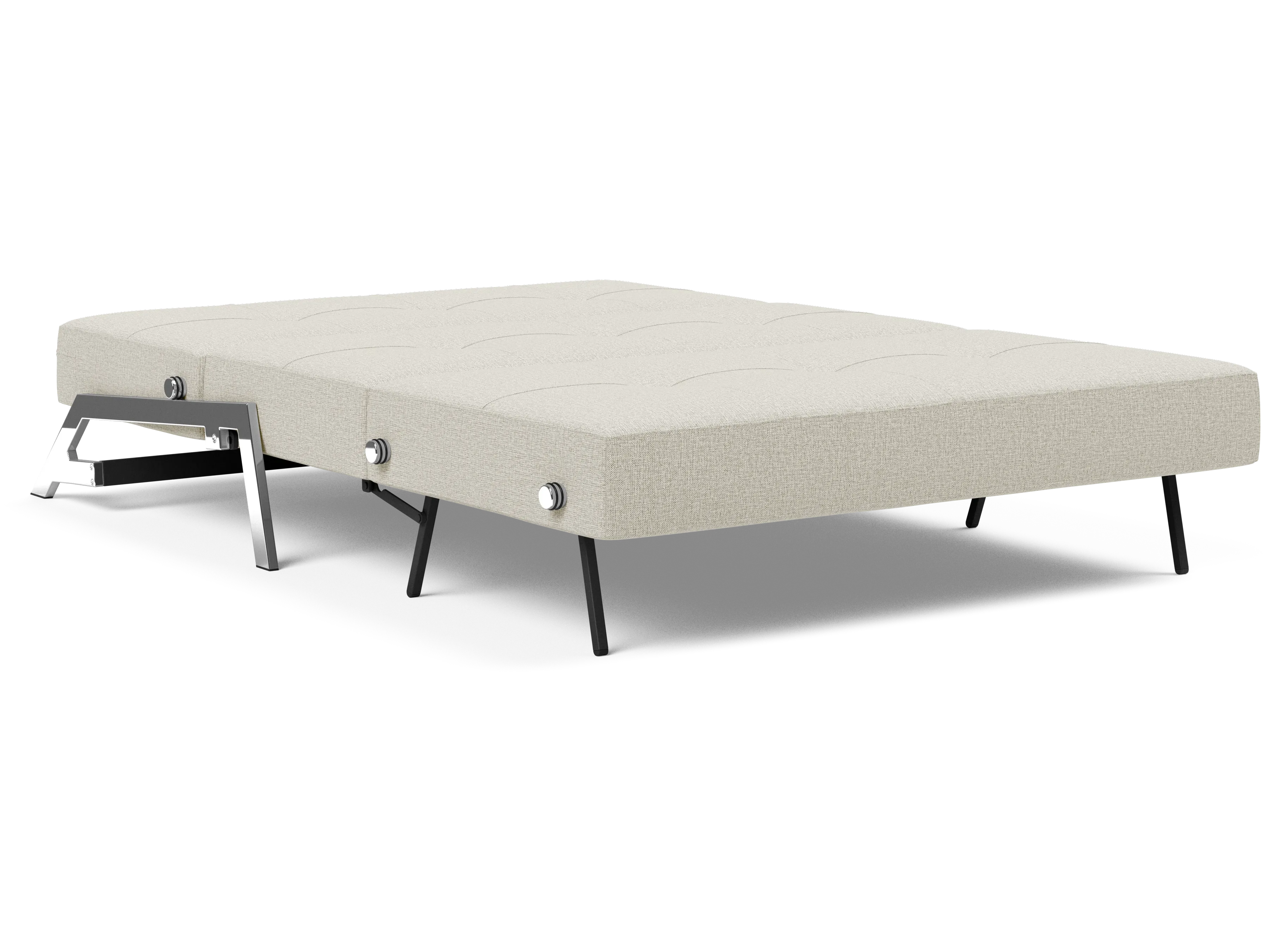 Cubed Full-Size Sofa Bed with Chrome Legs