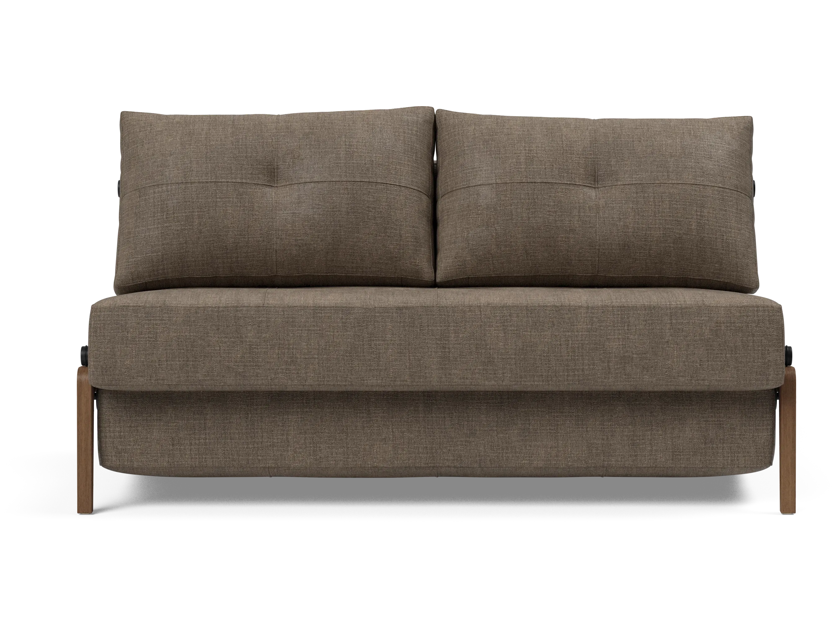Cubed Full-Size Sofa Bed with Dark Wood Legs
