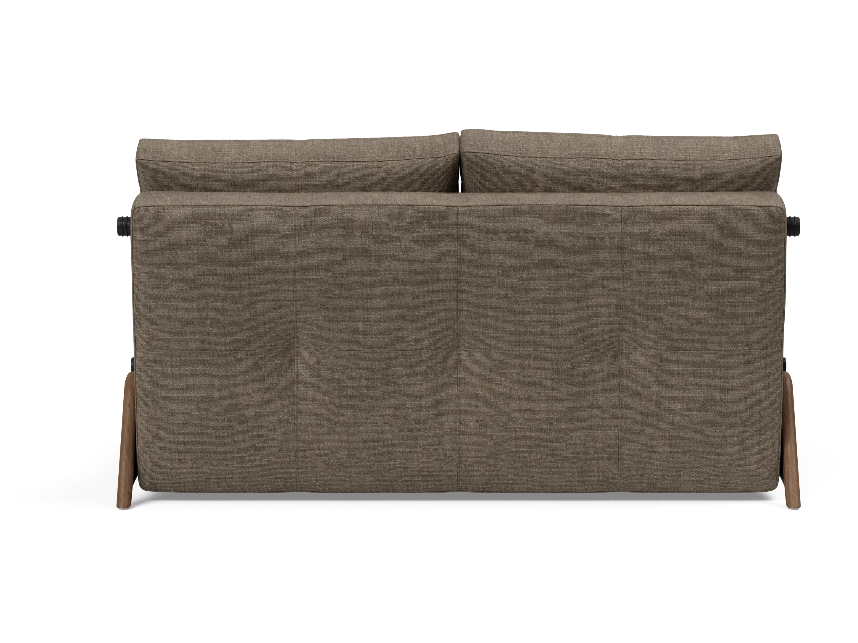Cubed Full-Size Sofa Bed with Dark Wood Legs