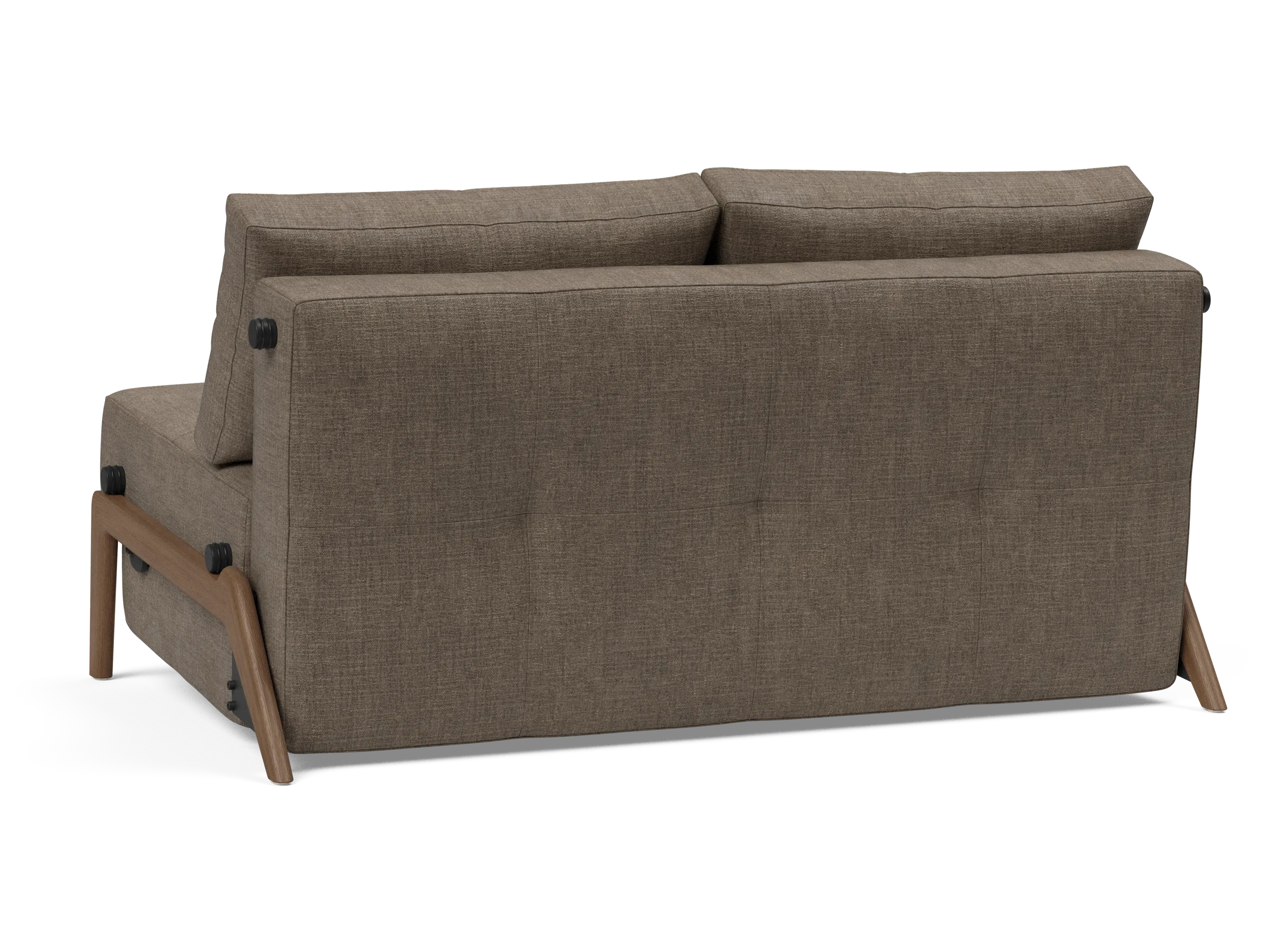 Cubed Full-Size Sofa Bed with Dark Wood Legs
