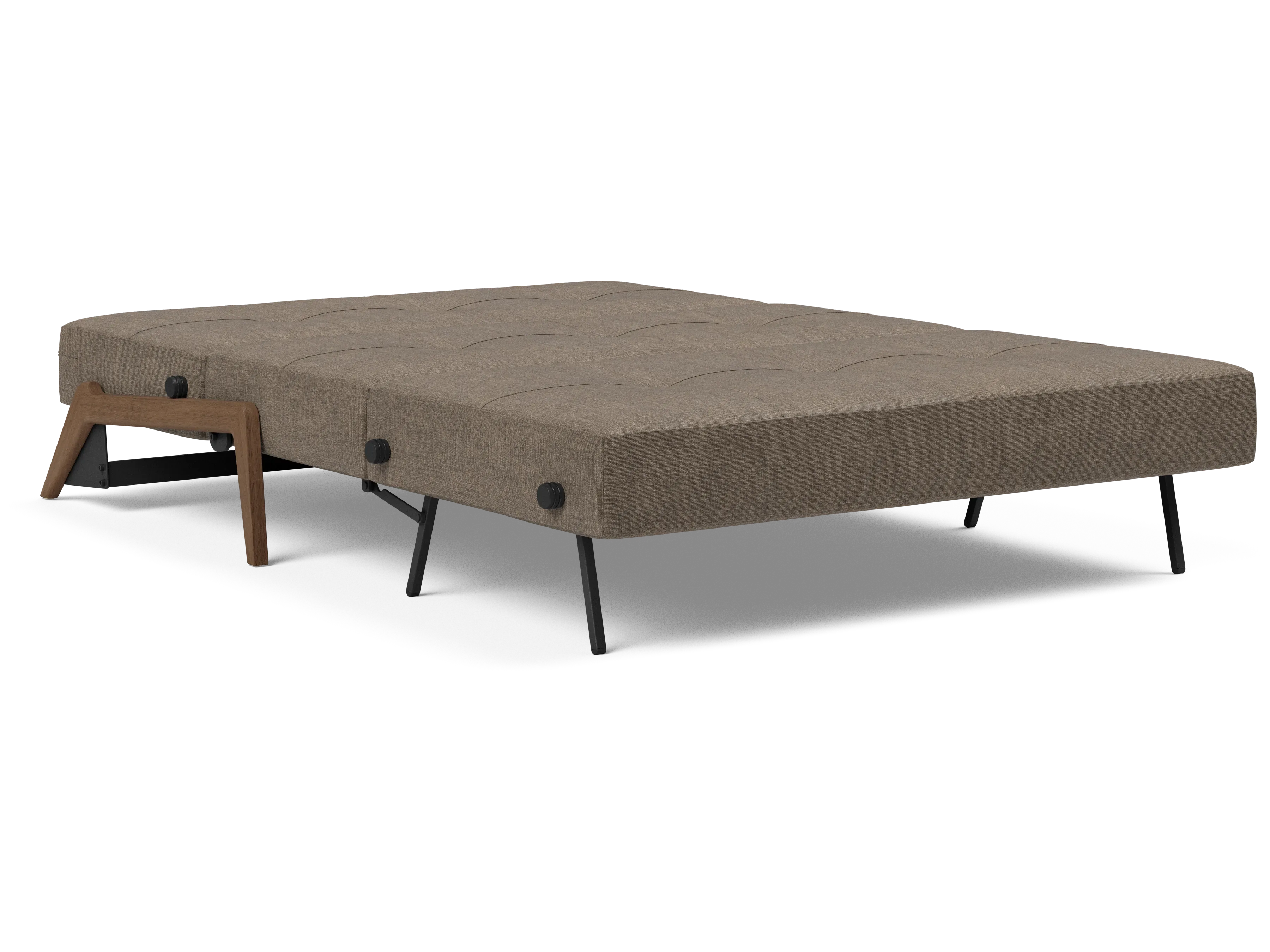 Cubed Full-Size Sofa Bed with Dark Wood Legs