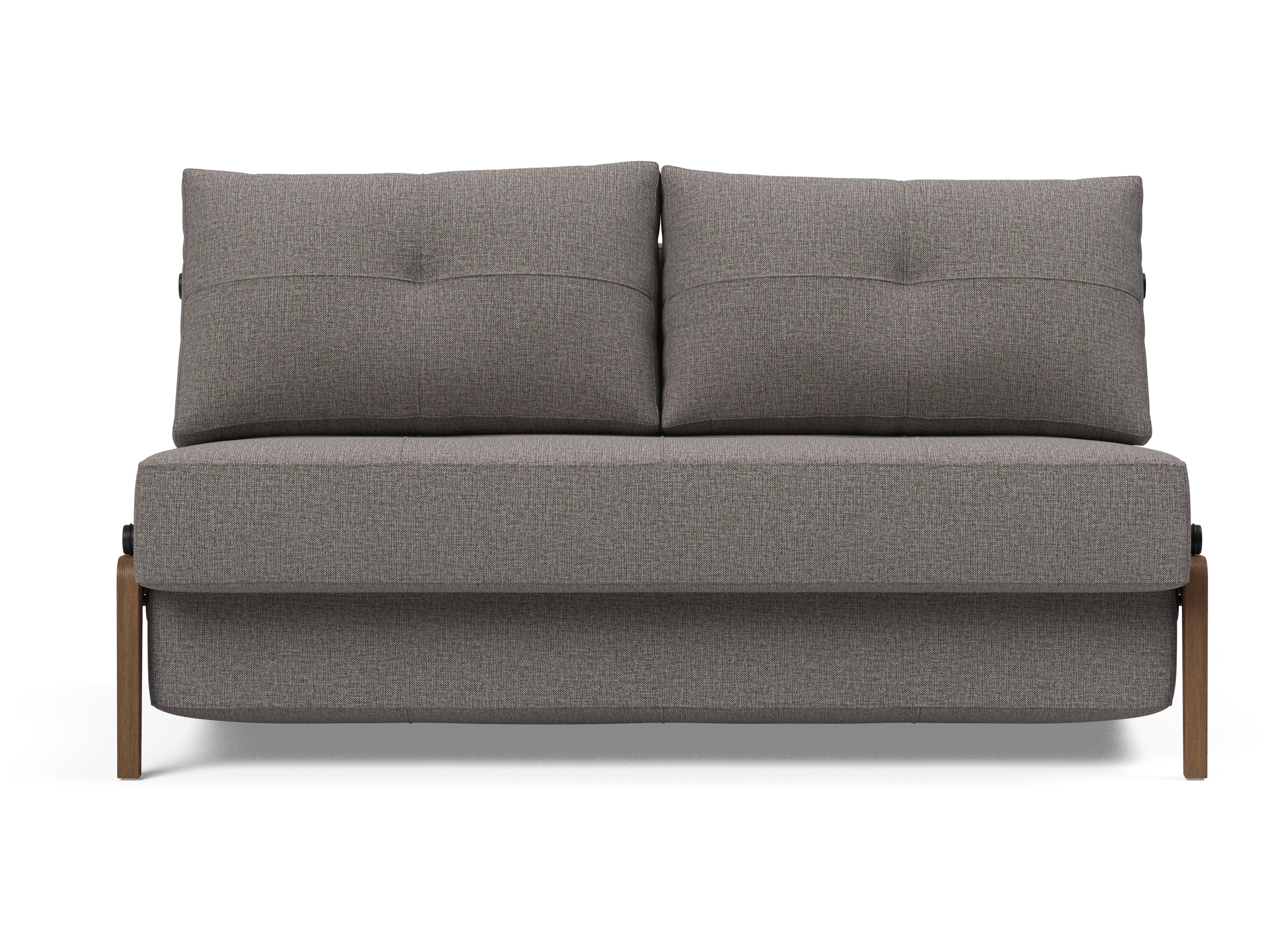 Cubed Full-Size Sofa Bed with Dark Wood Legs