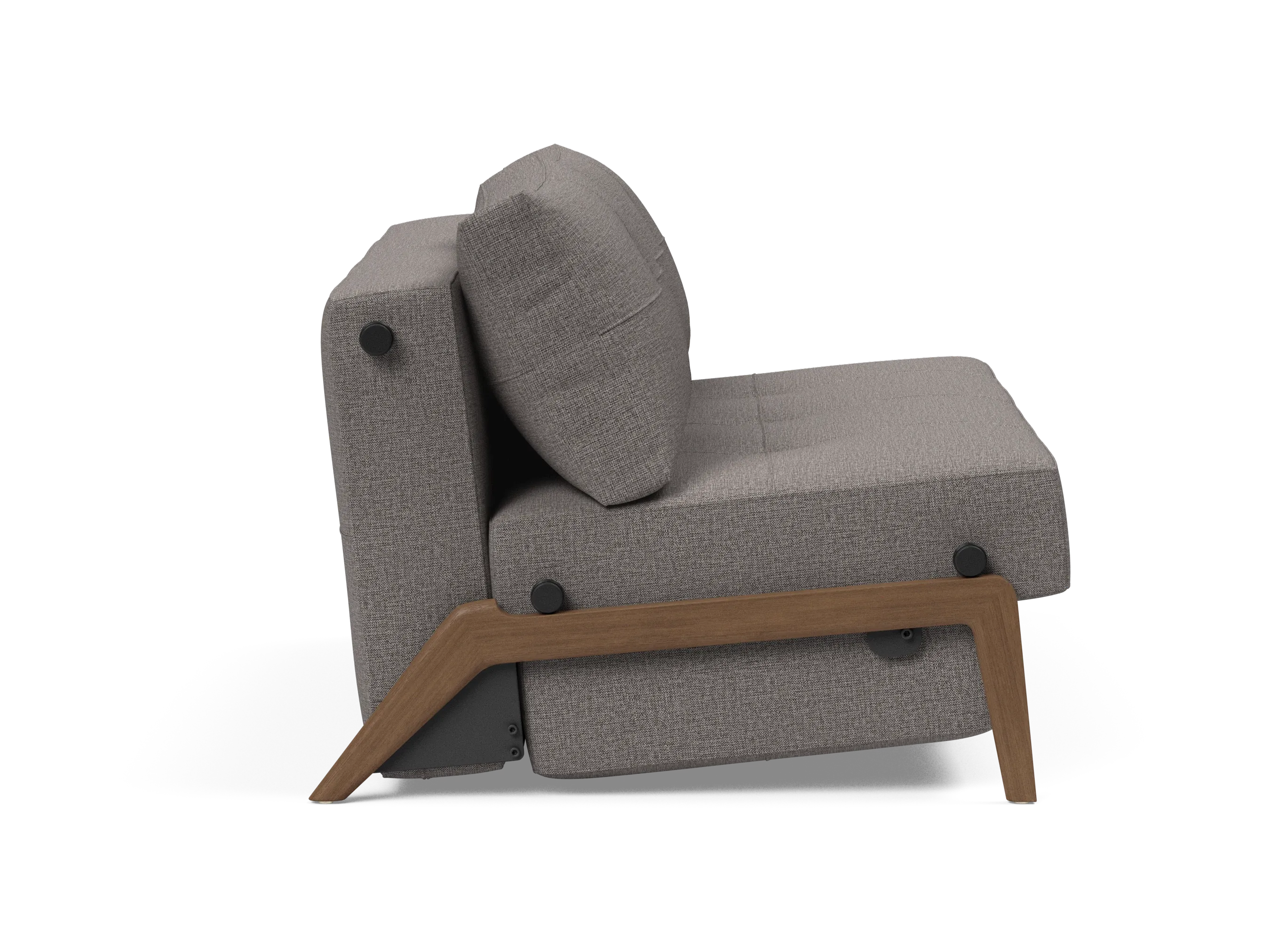 Cubed Full-Size Sofa Bed with Dark Wood Legs