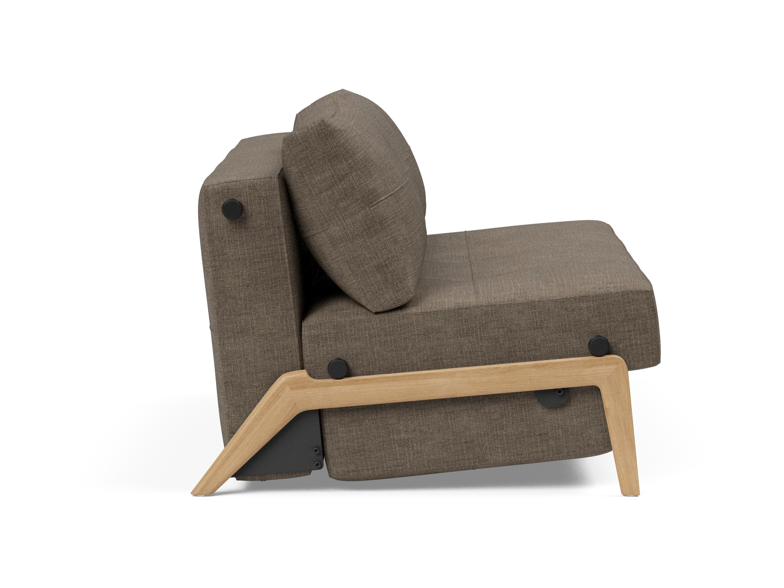 Cubed Full-Size Sofa Bed with Wood Legs