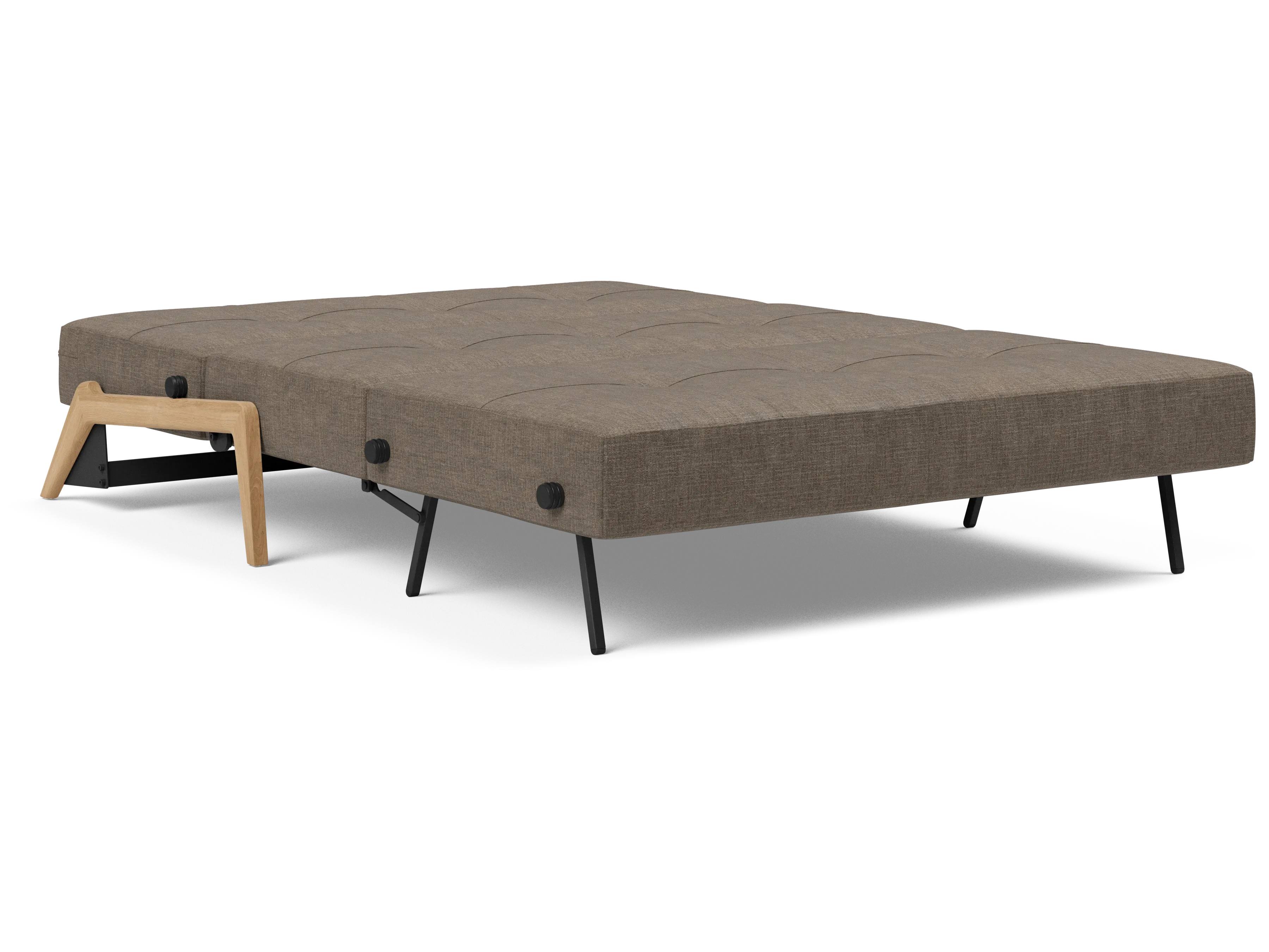 Cubed Full-Size Sofa Bed with Wood Legs