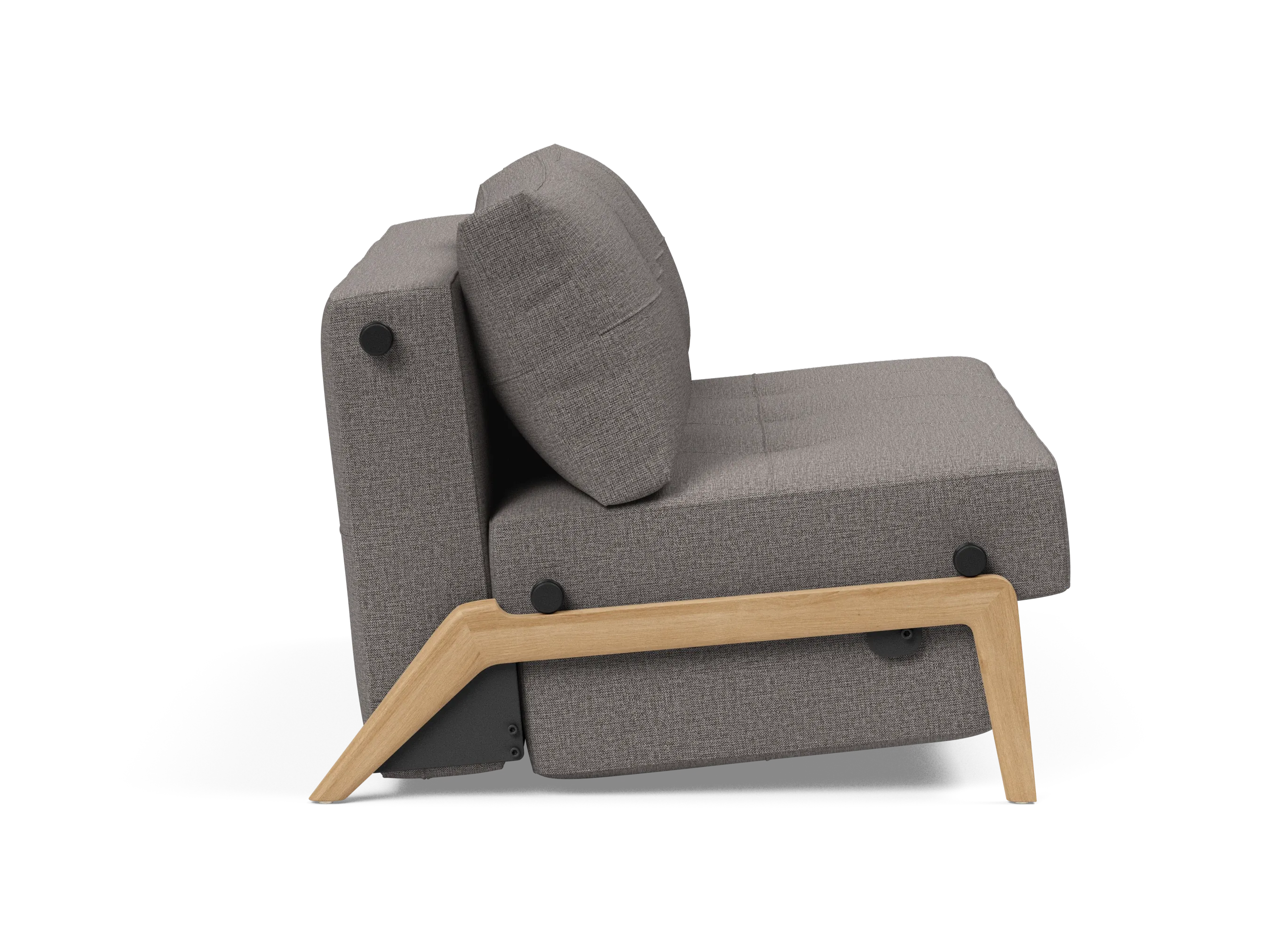 Cubed Full-Size Sofa Bed with Wood Legs