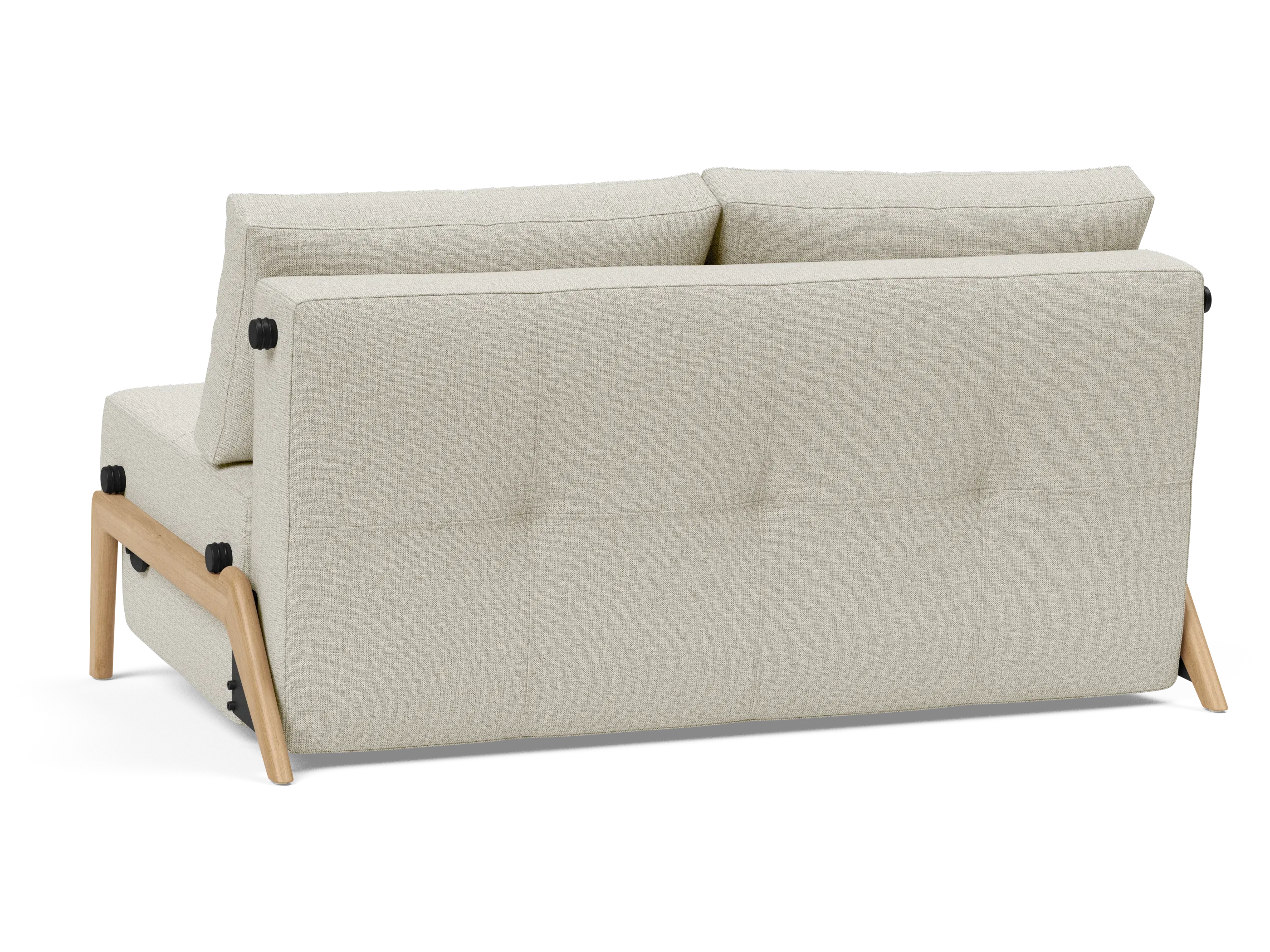 Cubed Full-Size Sofa Bed with Wood Legs