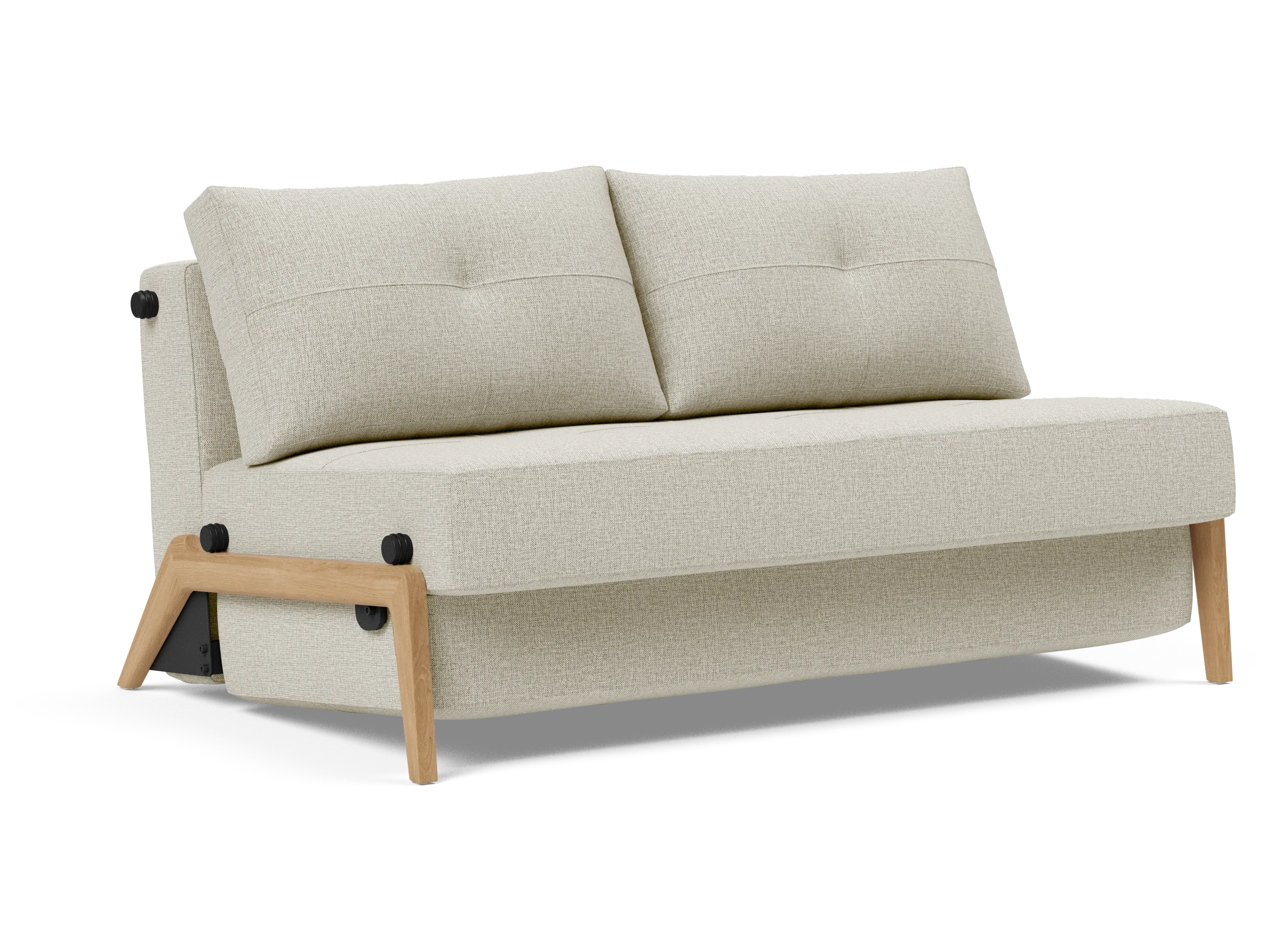 Cubed Full-Size Sofa Bed with Wood Legs