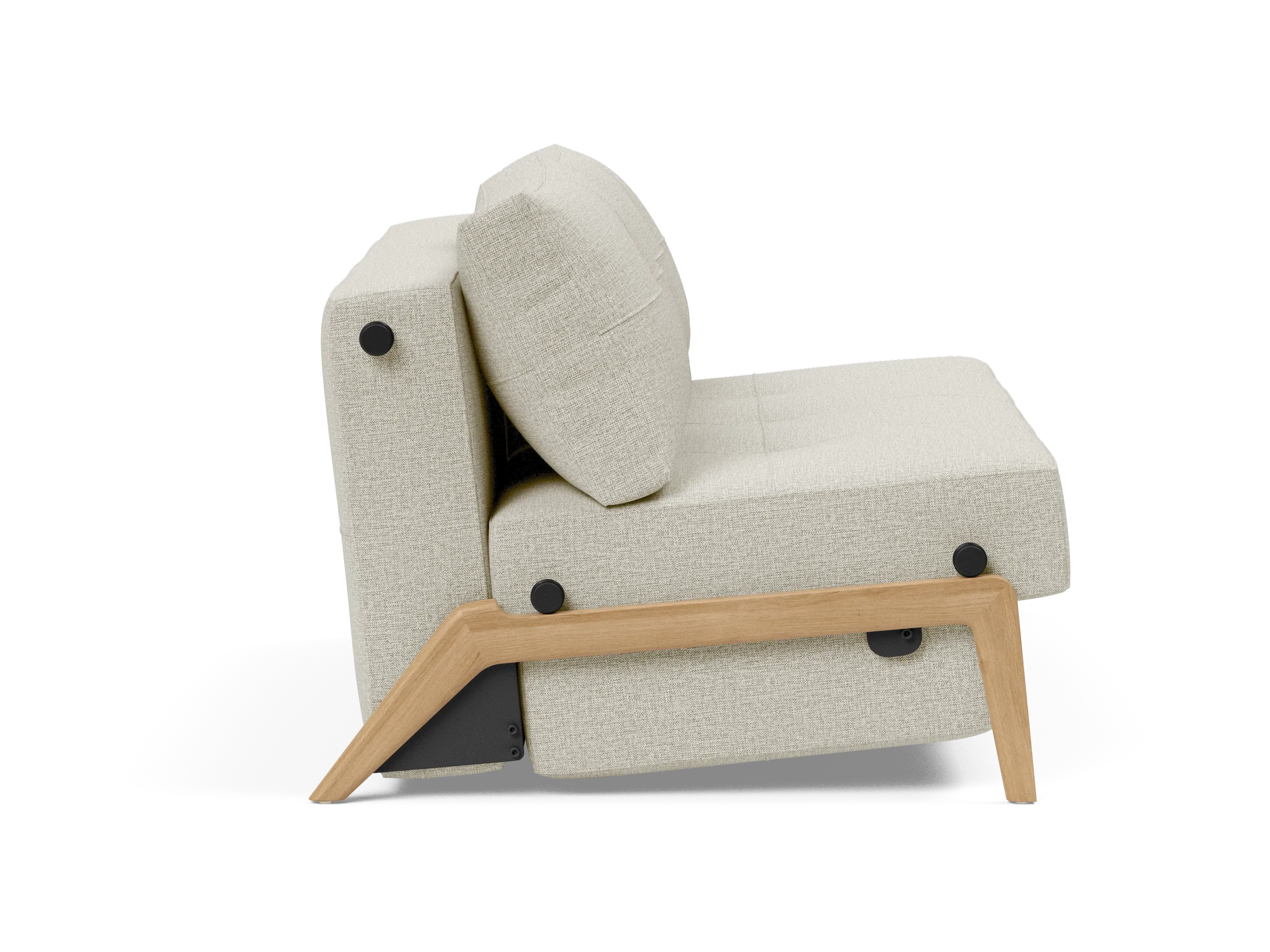 Cubed Full-Size Sofa Bed with Wood Legs