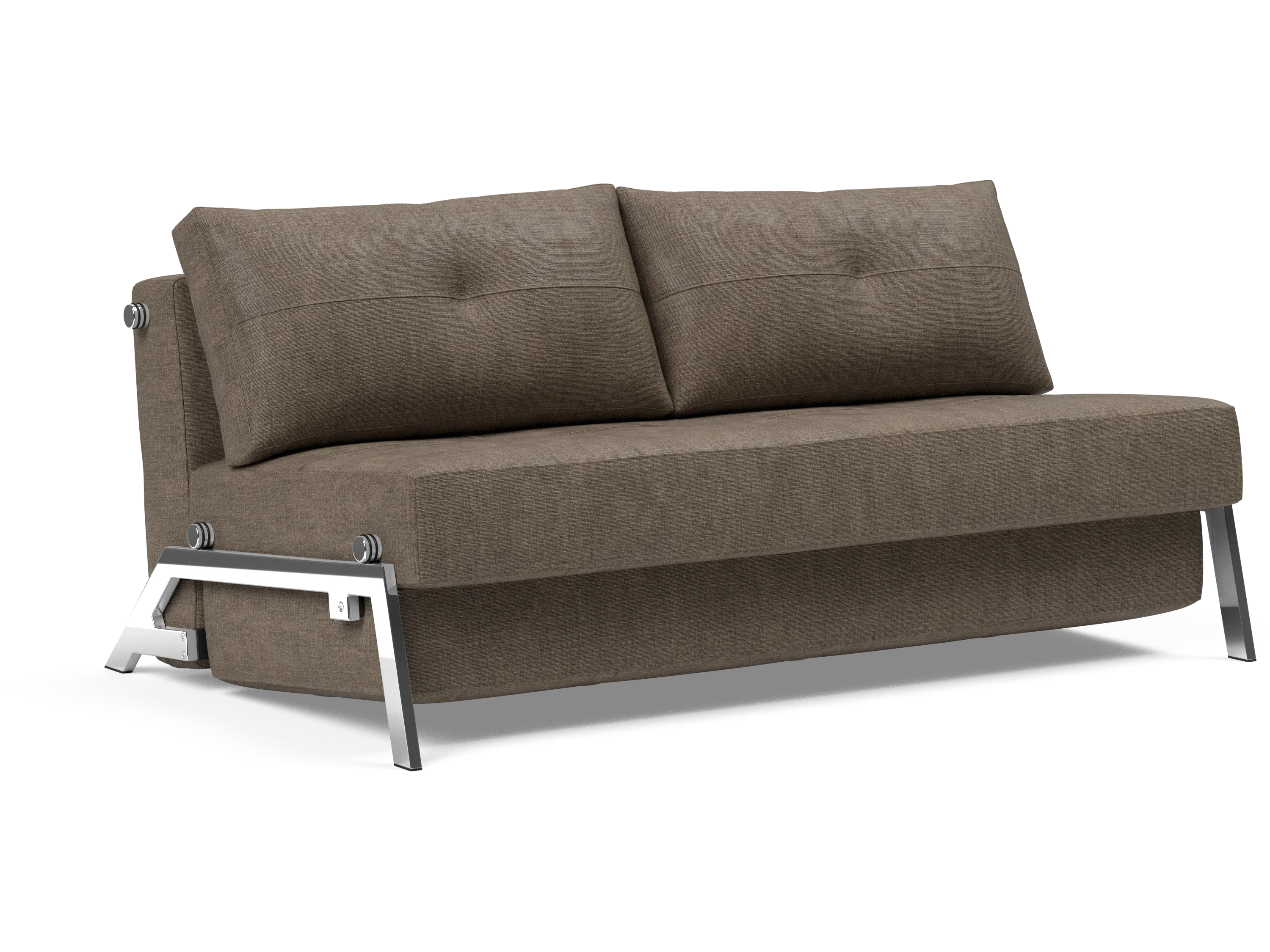 Cubed Queen-Size Sofa Bed with Chrome Legs
