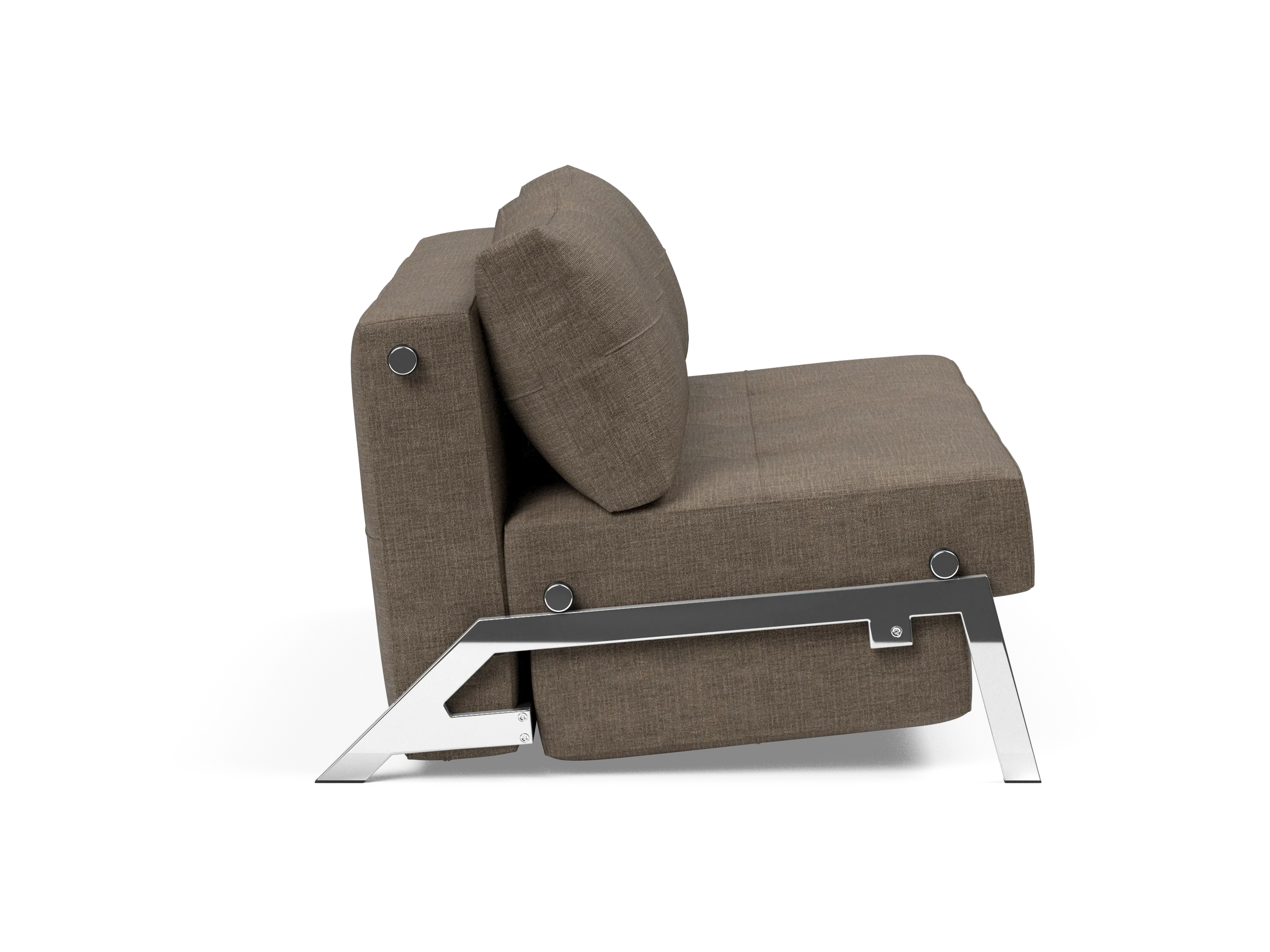 Cubed Queen-Size Sofa Bed with Chrome Legs