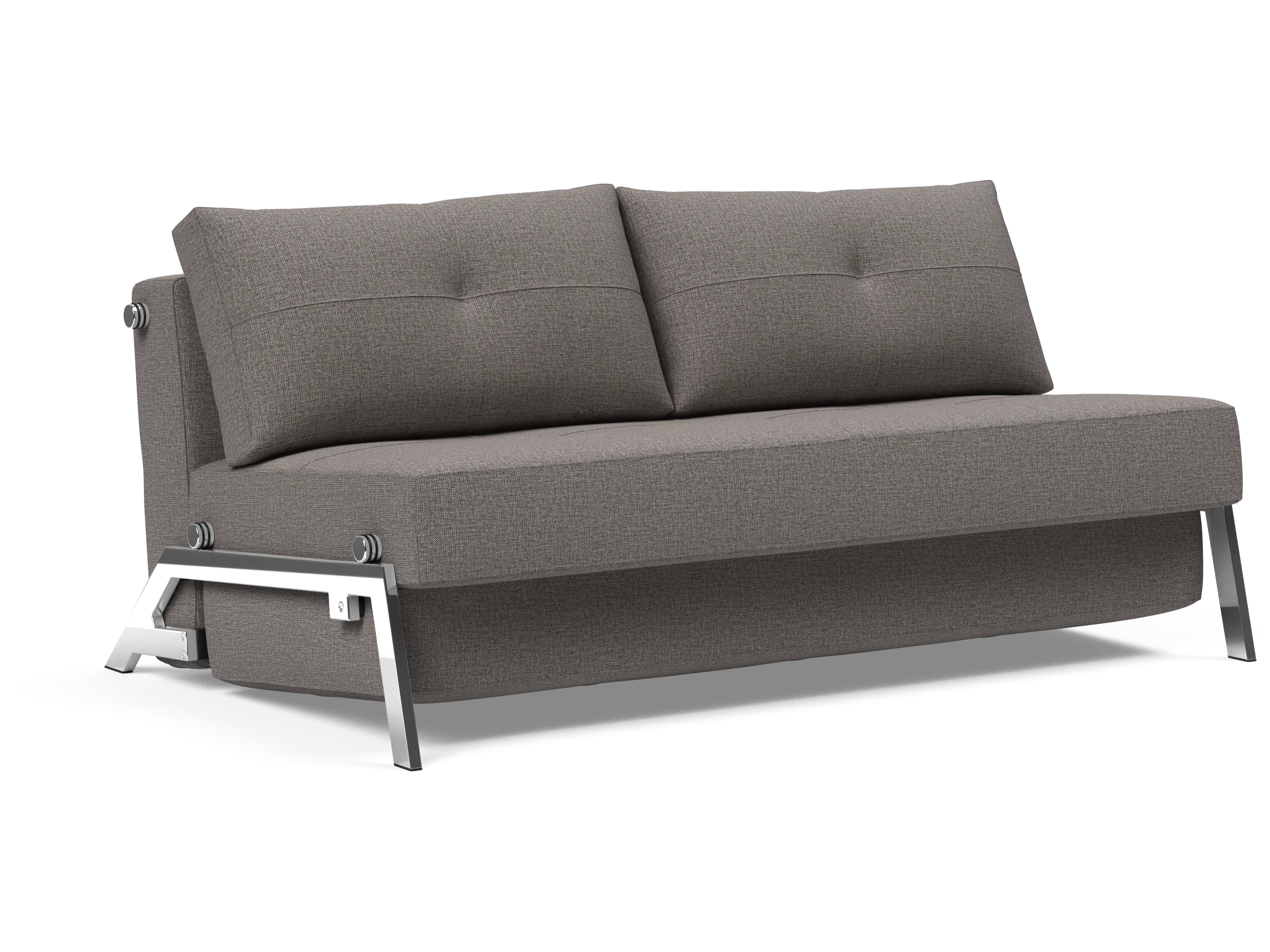 Cubed Queen-Size Sofa Bed with Chrome Legs