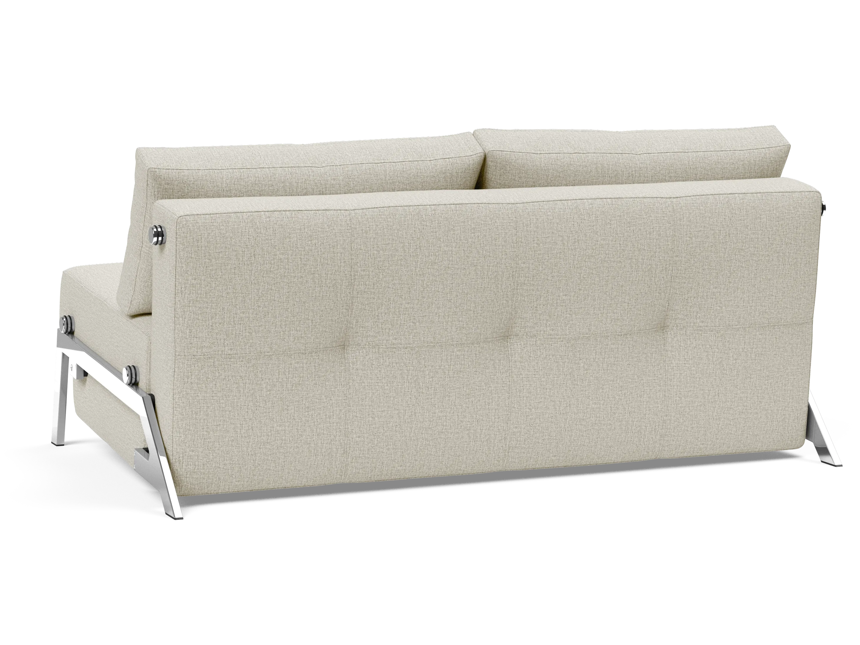 Cubed Queen-Size Sofa Bed with Chrome Legs