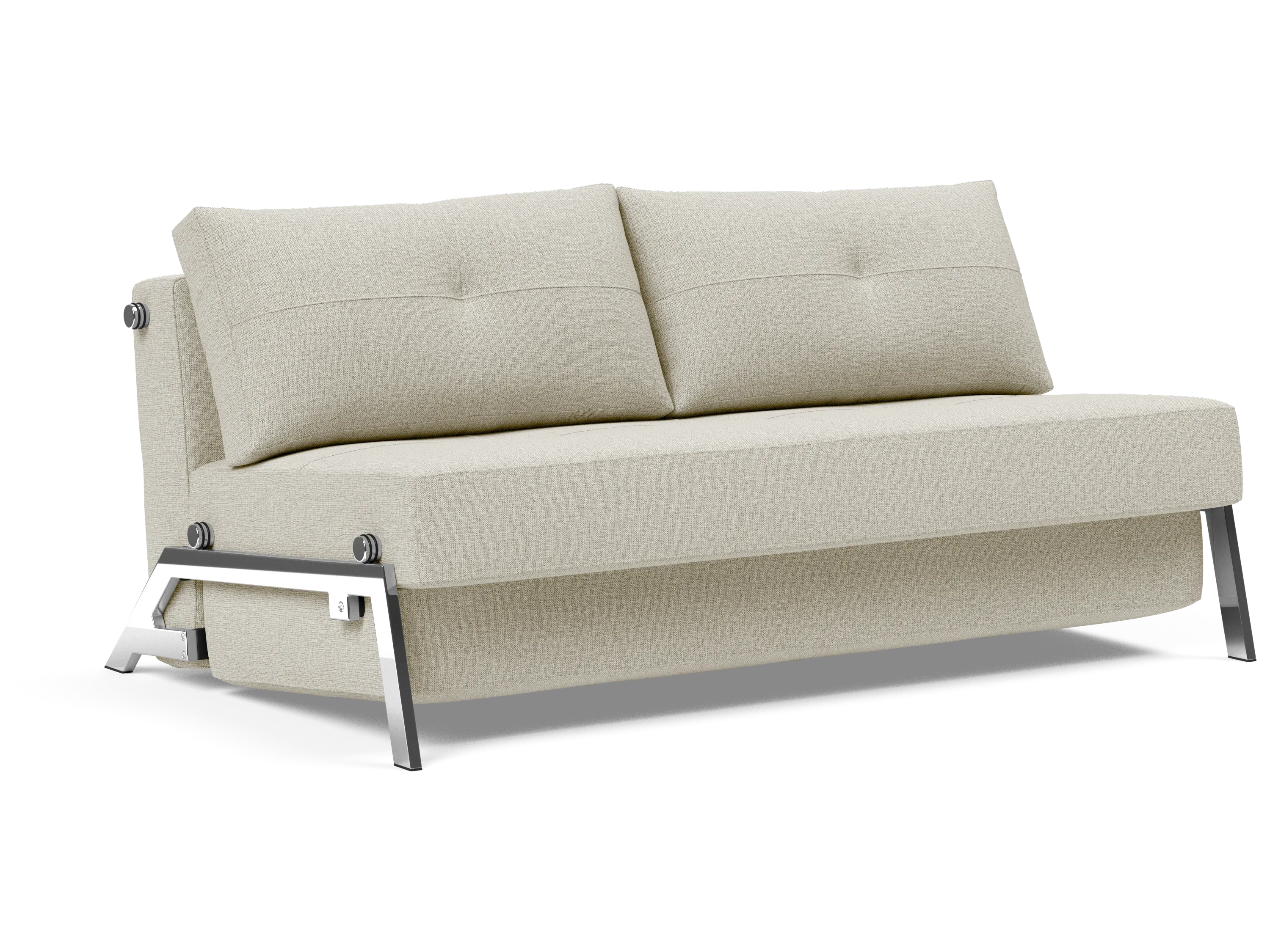 Cubed Queen-Size Sofa Bed with Chrome Legs
