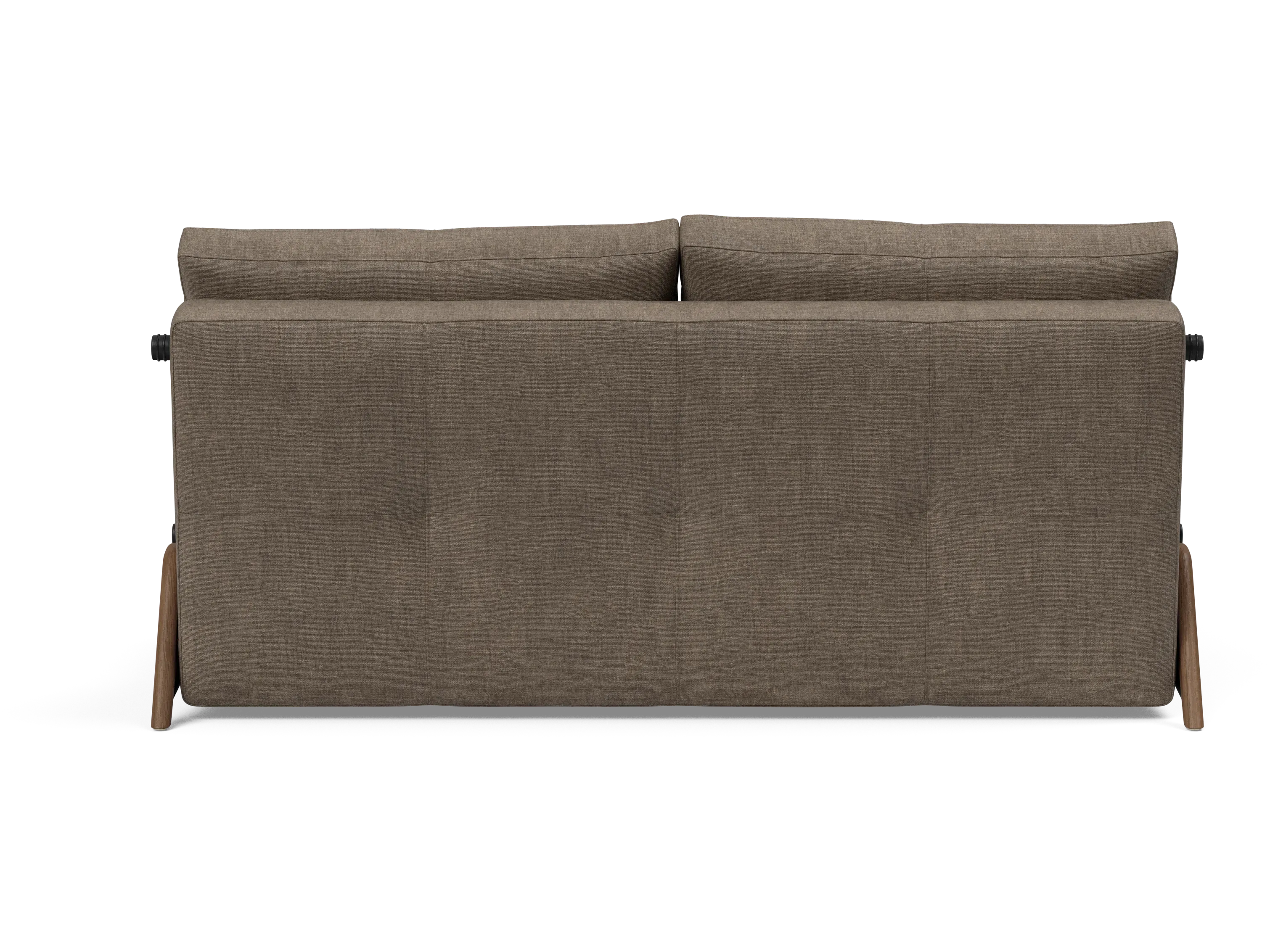 Cubed Queen-Size Sofa Bed with Dark Wood Legs