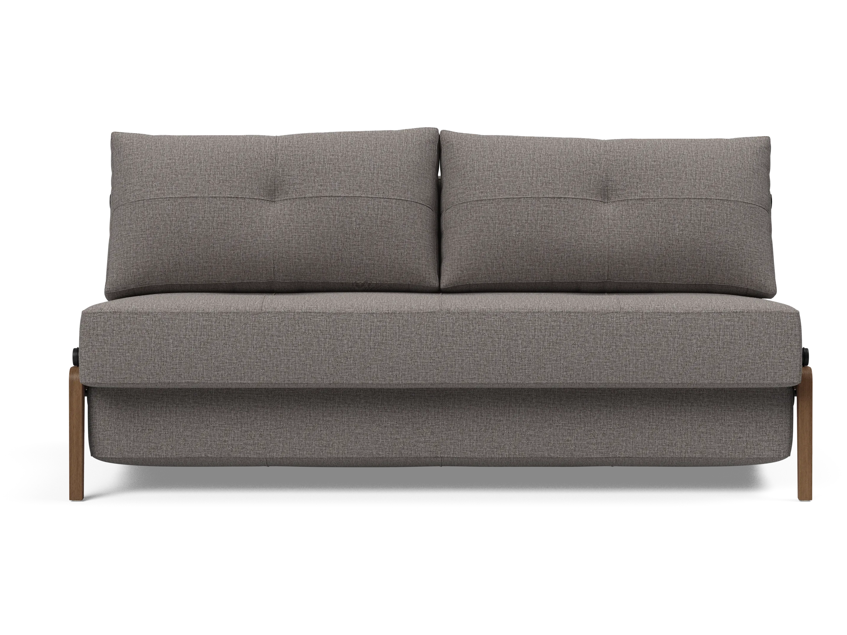Cubed Queen-Size Sofa Bed with Dark Wood Legs