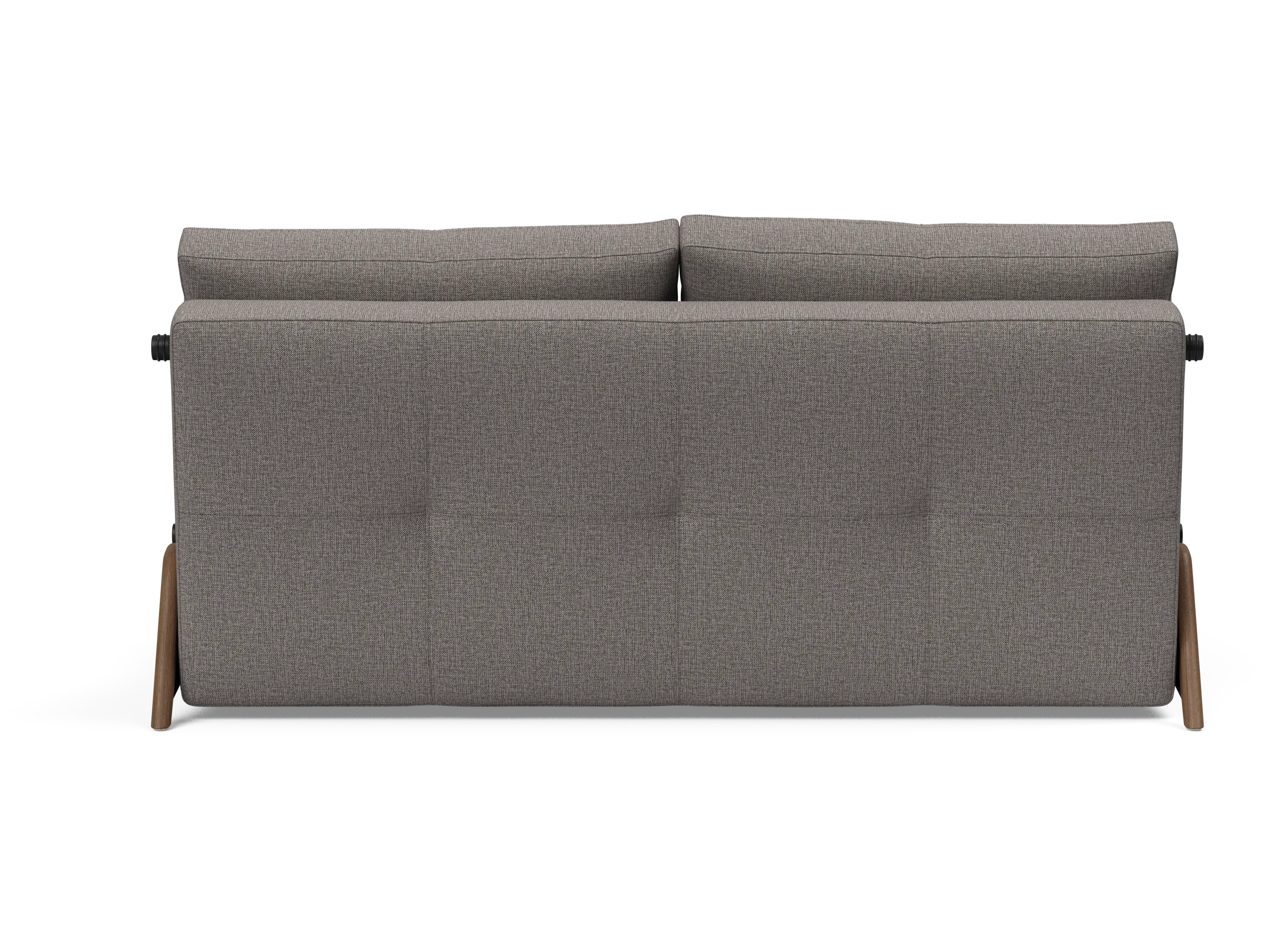 Cubed Queen-Size Sofa Bed with Dark Wood Legs