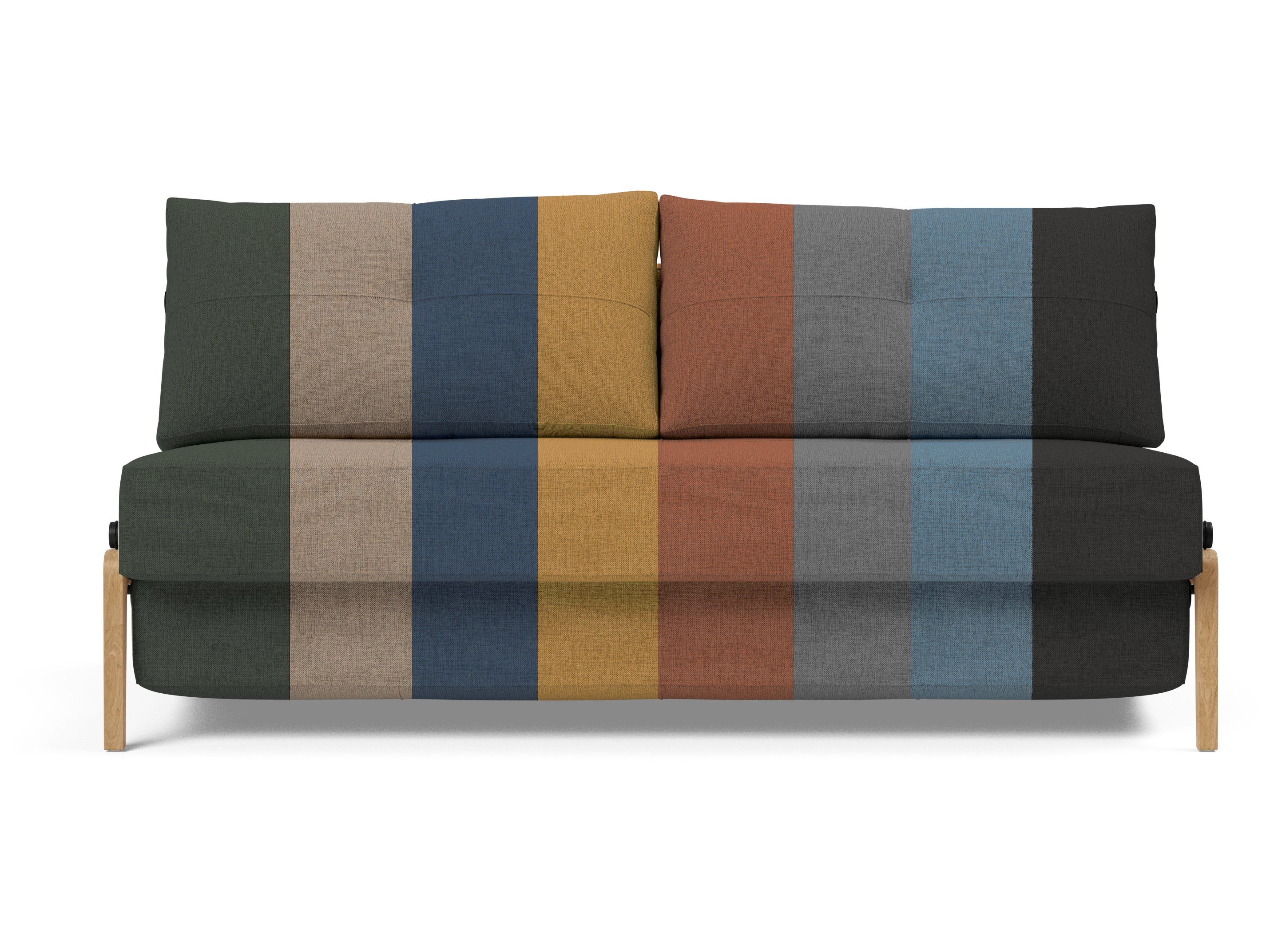 Cubed Queen-Size Sofa Bed with Wood Legs