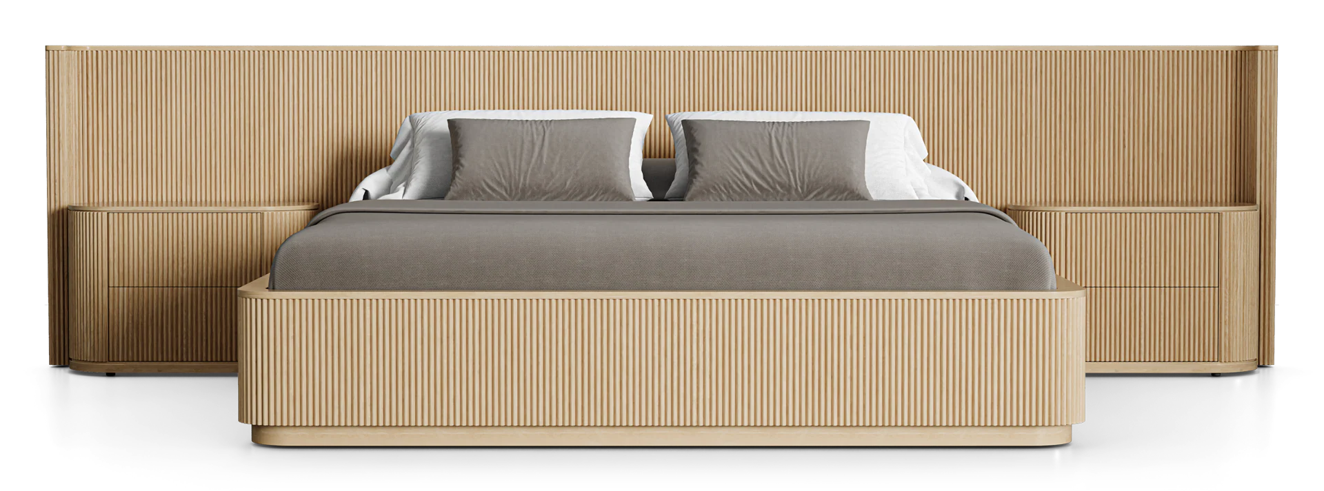 Surabaya Extended Bed with Nightstand