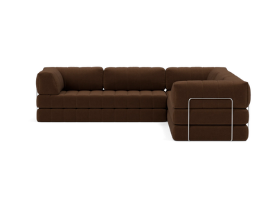 CozyPad Corner Sectional Sleeper Sofa with Arms