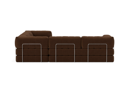 CozyPad Corner Sectional Sleeper Sofa with Arms