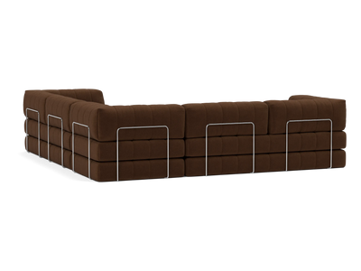 CozyPad Corner Sectional Sleeper Sofa with Arms