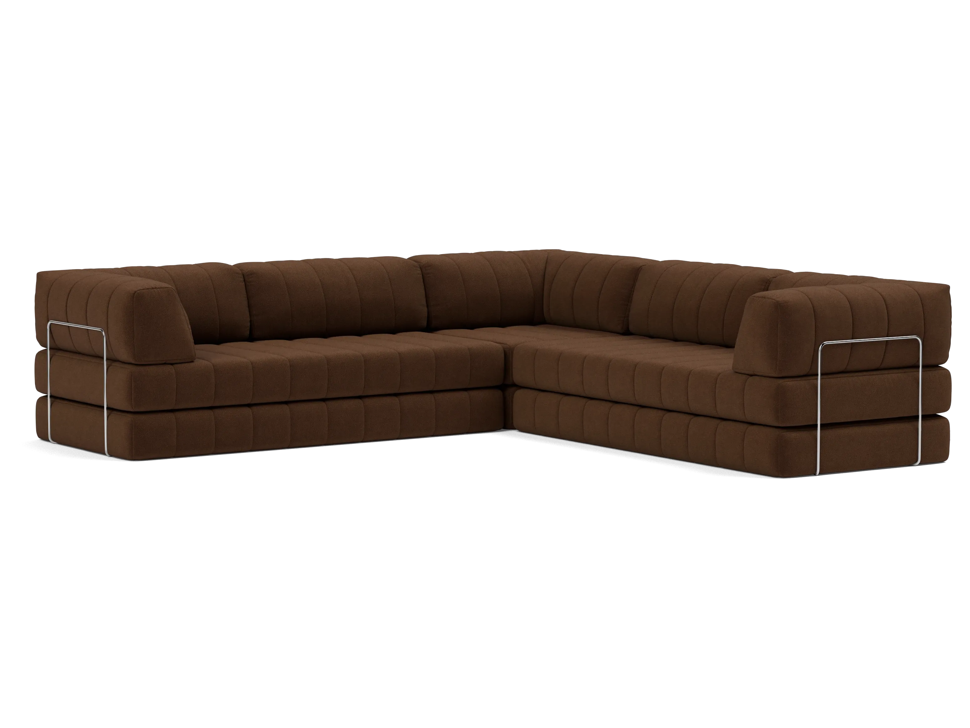 CozyPad Corner Sectional Sleeper Sofa with Arms