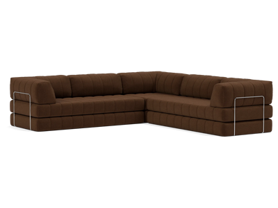 CozyPad Corner Sectional Sleeper Sofa with Arms