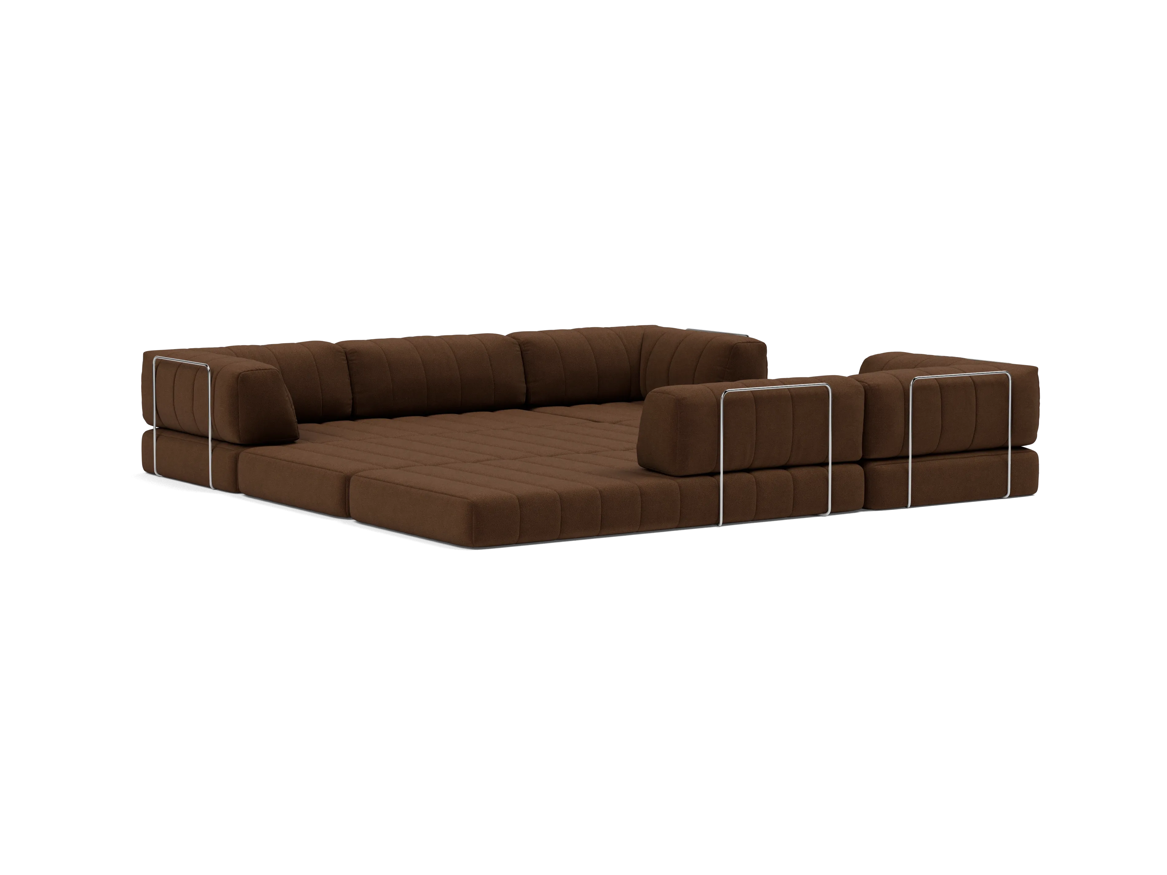 CozyPad Corner Sectional Sleeper Sofa with Arms
