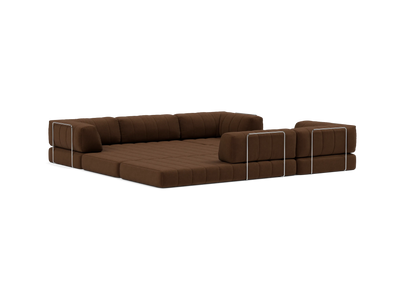 CozyPad Corner Sectional Sleeper Sofa with Arms