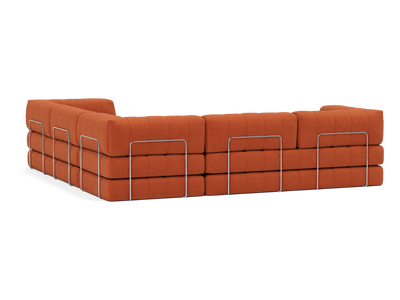 CozyPad Corner Sectional Sleeper Sofa with Arms