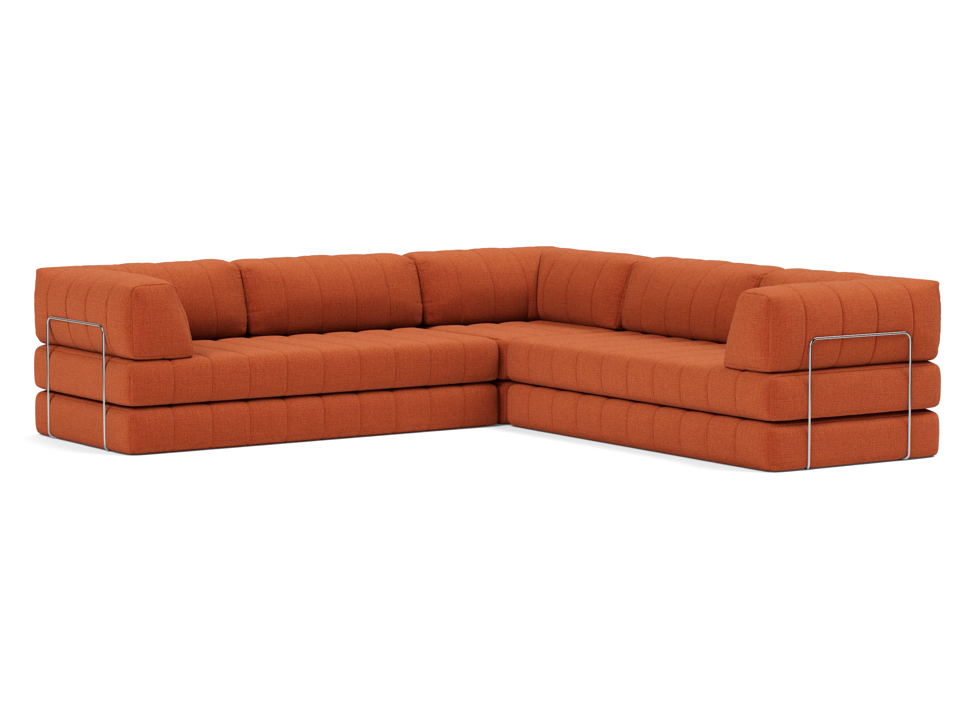 CozyPad Corner Sectional Sleeper Sofa with Arms