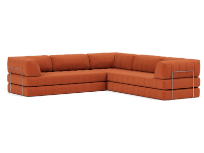 CozyPad Corner Sectional Sleeper Sofa with Arms
