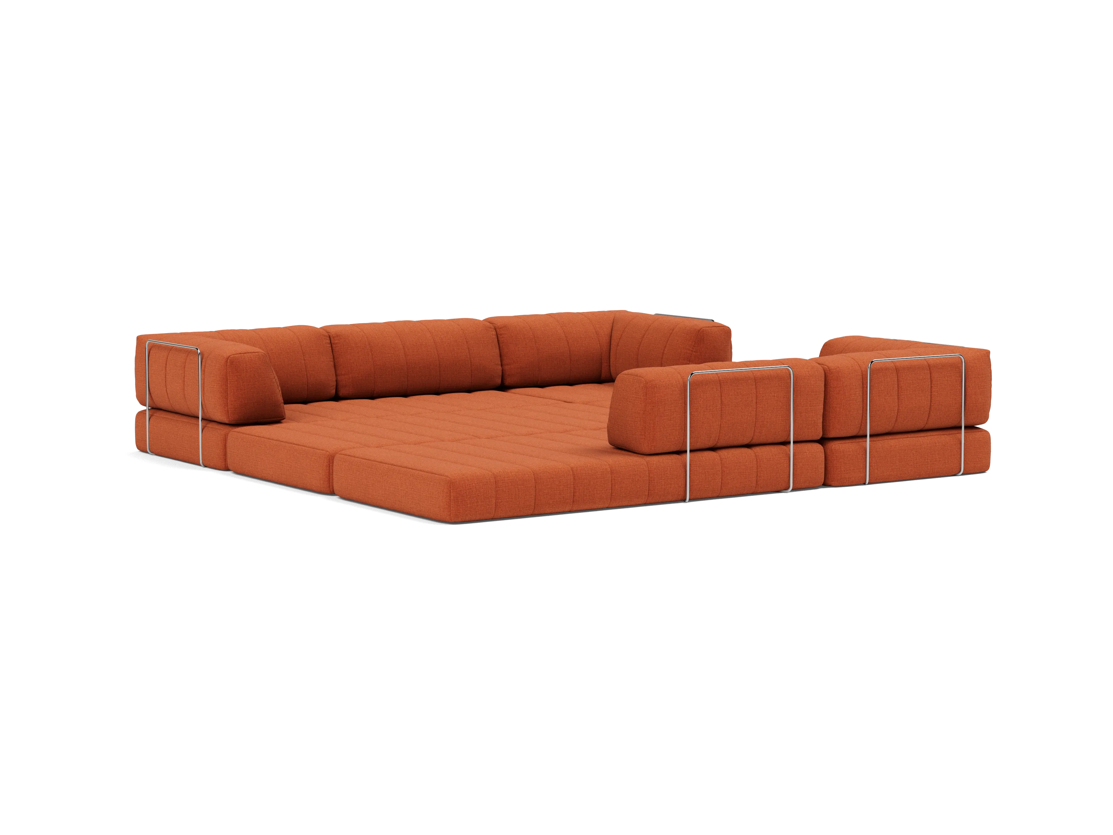 CozyPad Corner Sectional Sleeper Sofa with Arms