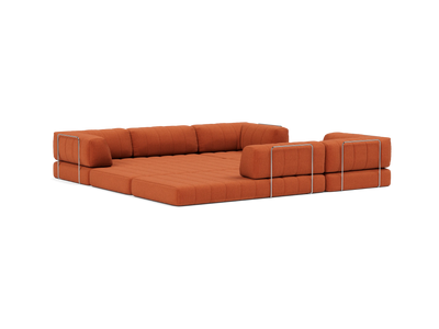 CozyPad Corner Sectional Sleeper Sofa with Arms
