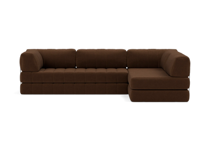 CozyPad Sectional Sleeper Sofa with Arms