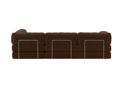 CozyPad Sectional Sleeper Sofa with Arms