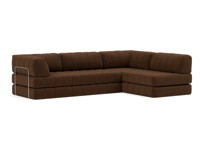 CozyPad Sectional Sleeper Sofa with Arms