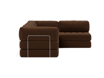 CozyPad Sectional Sleeper Sofa with Arms