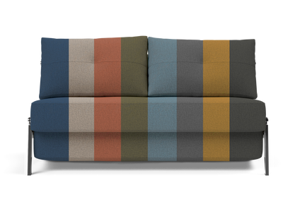 Cubed Full-Size Sofa Bed with Chrome Legs