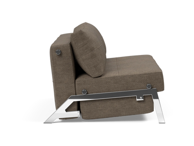 Cubed Full-Size Sofa Bed with Chrome Legs