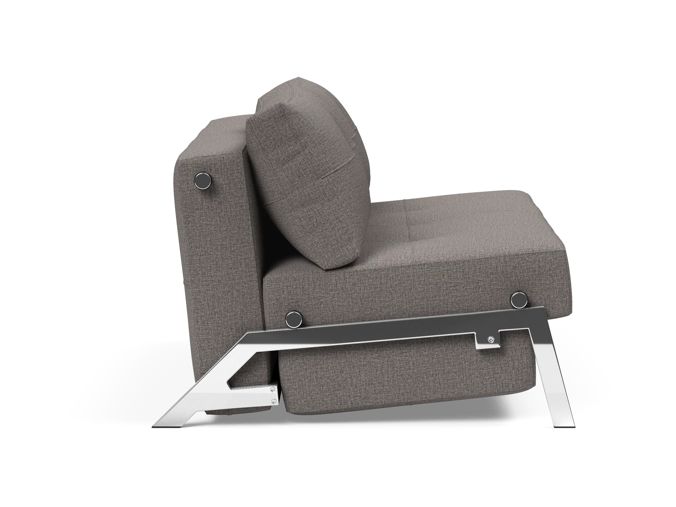 Cubed Full-Size Sofa Bed with Chrome Legs