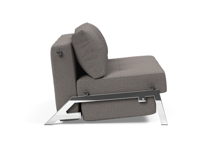 Cubed Full-Size Sofa Bed with Chrome Legs