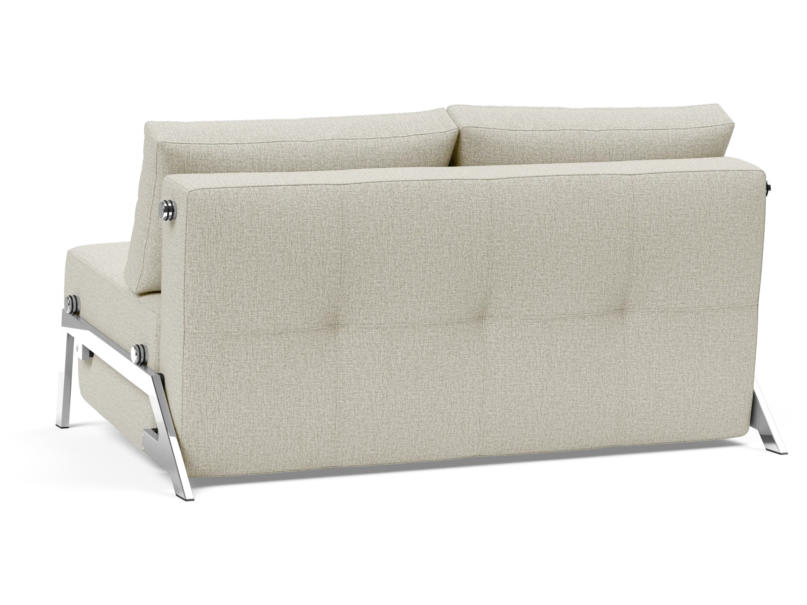 Cubed Full-Size Sofa Bed with Chrome Legs