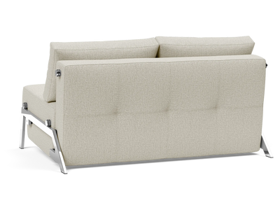Cubed Full-Size Sofa Bed with Chrome Legs