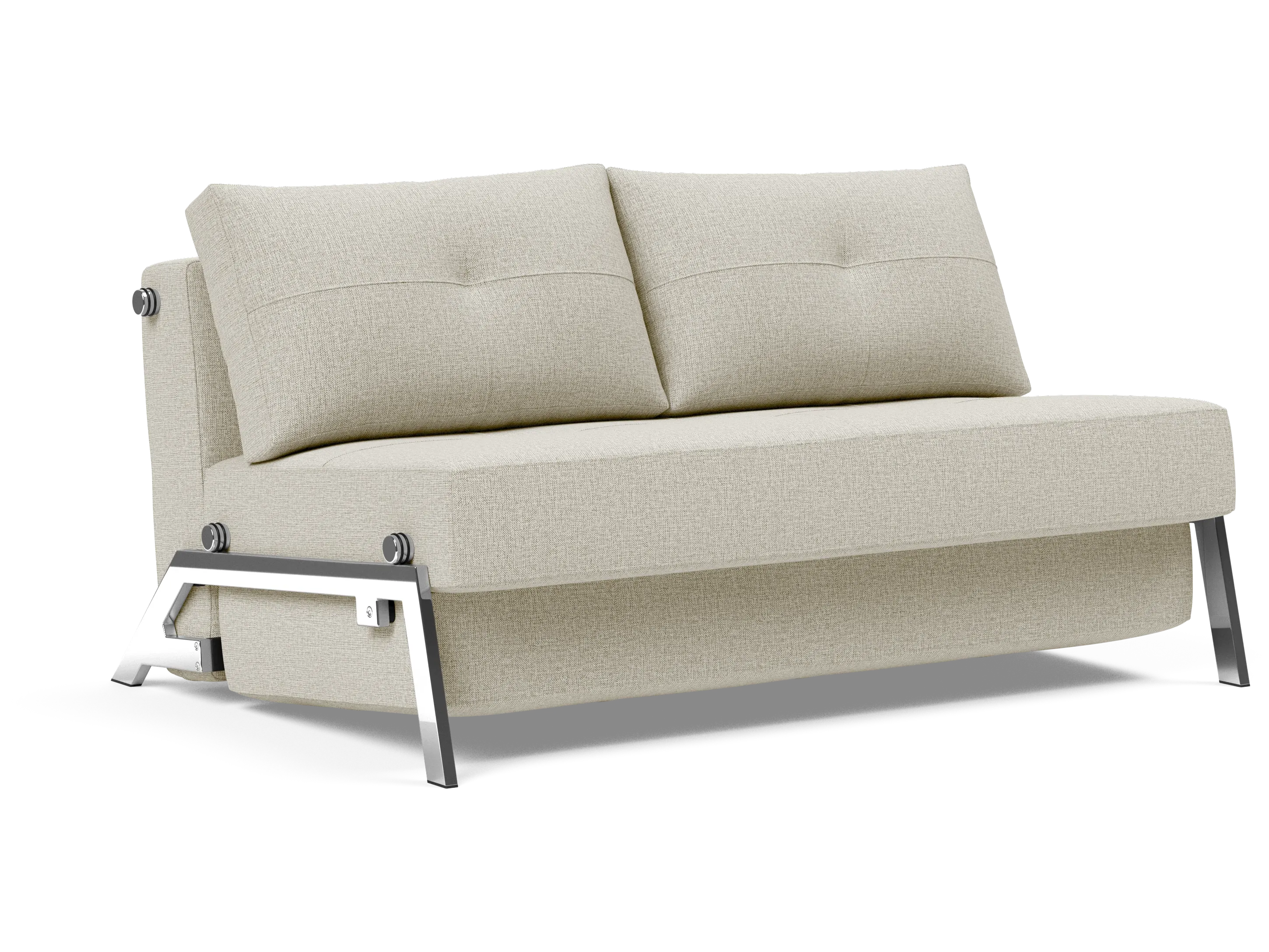 Cubed Full-Size Sofa Bed with Chrome Legs